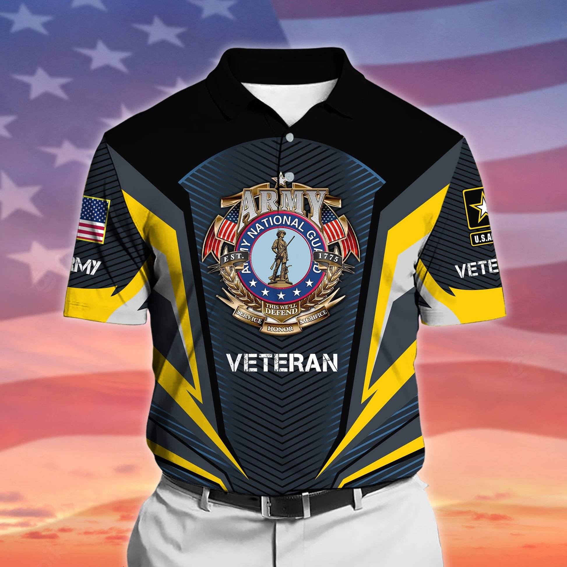 Premium Proudly Served US Veteran Polo Shirt NPVC160501