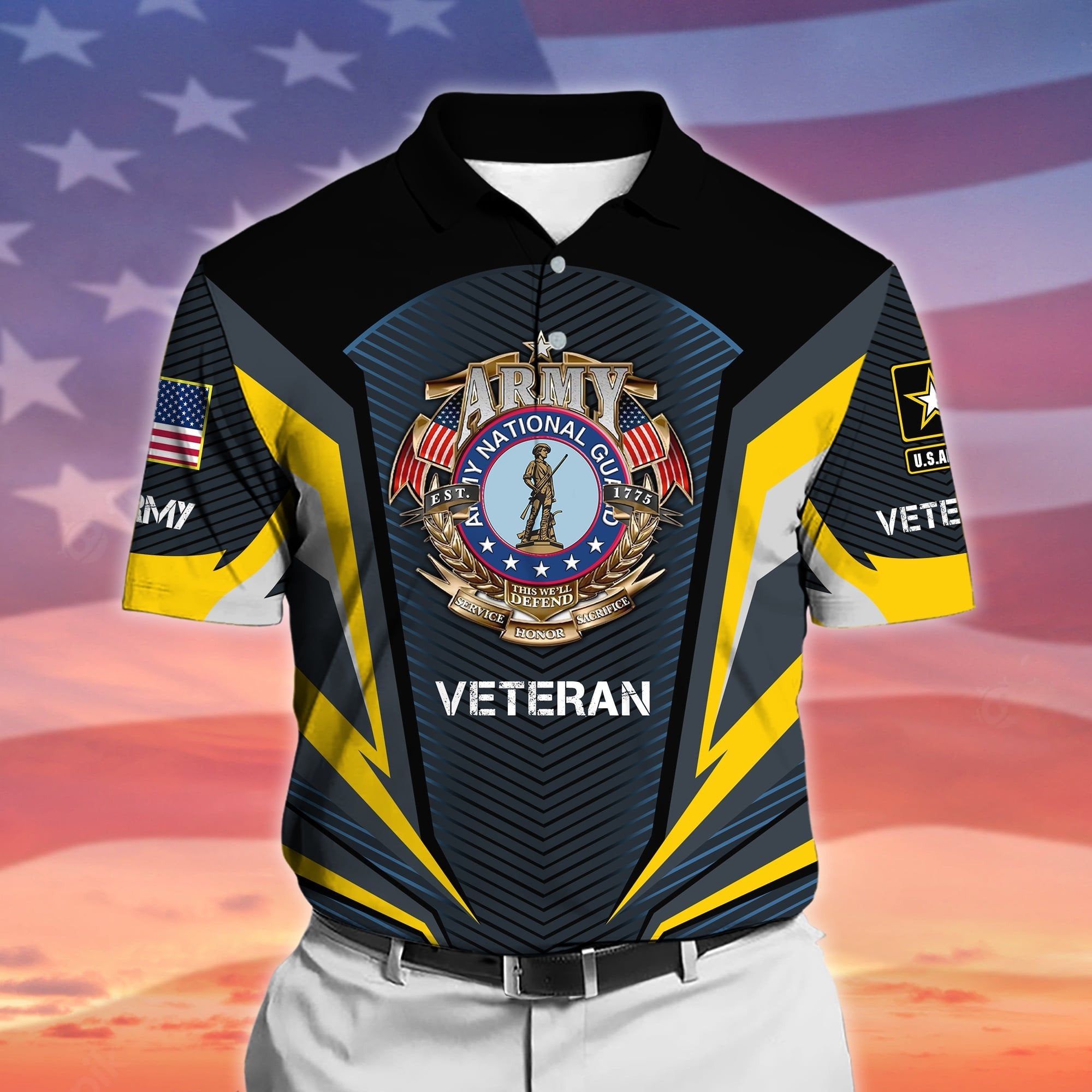 Premium Proudly Served US Veteran Polo Shirt NPVC160501