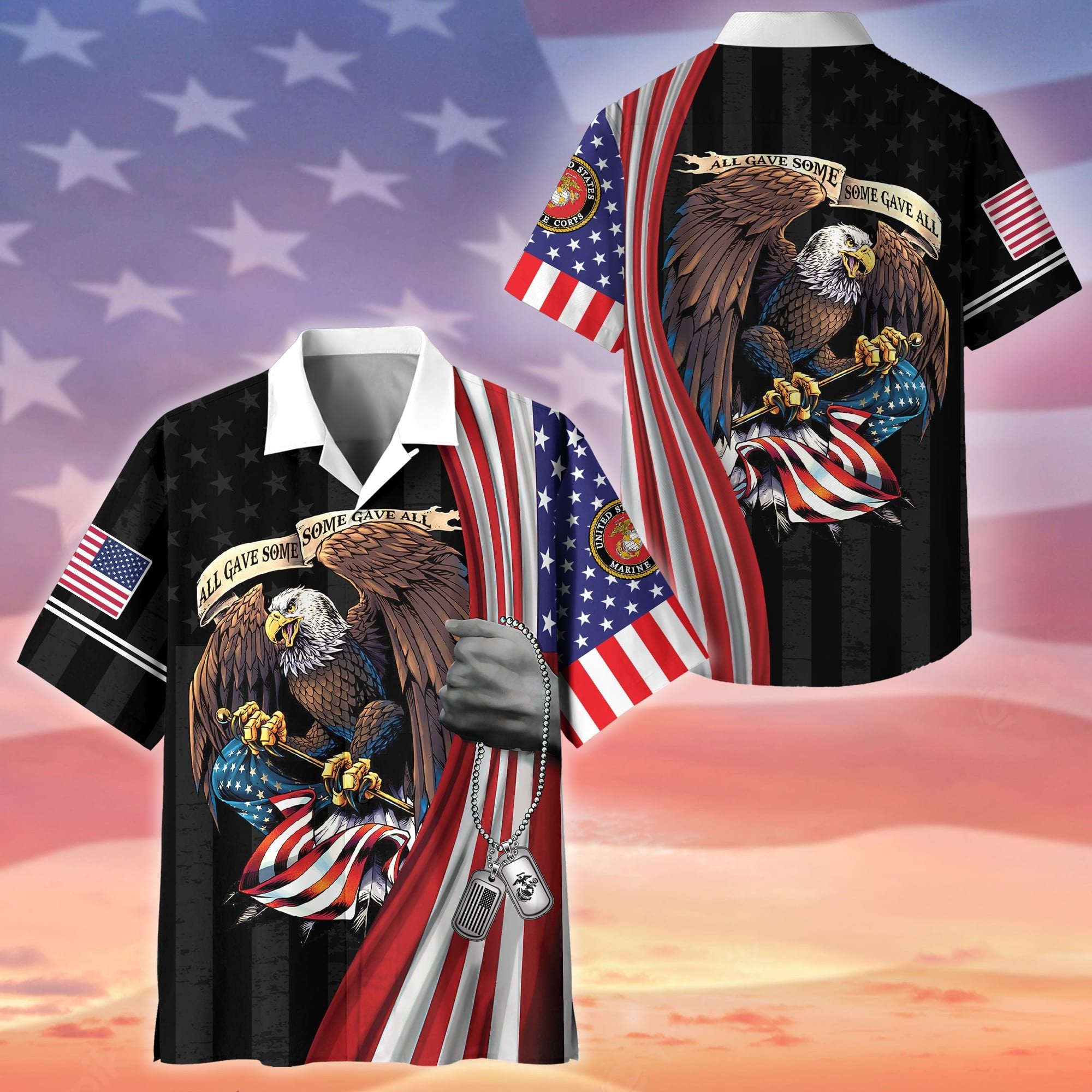Premium Eagle US Veteran Hawaii Shirt NPVC100701