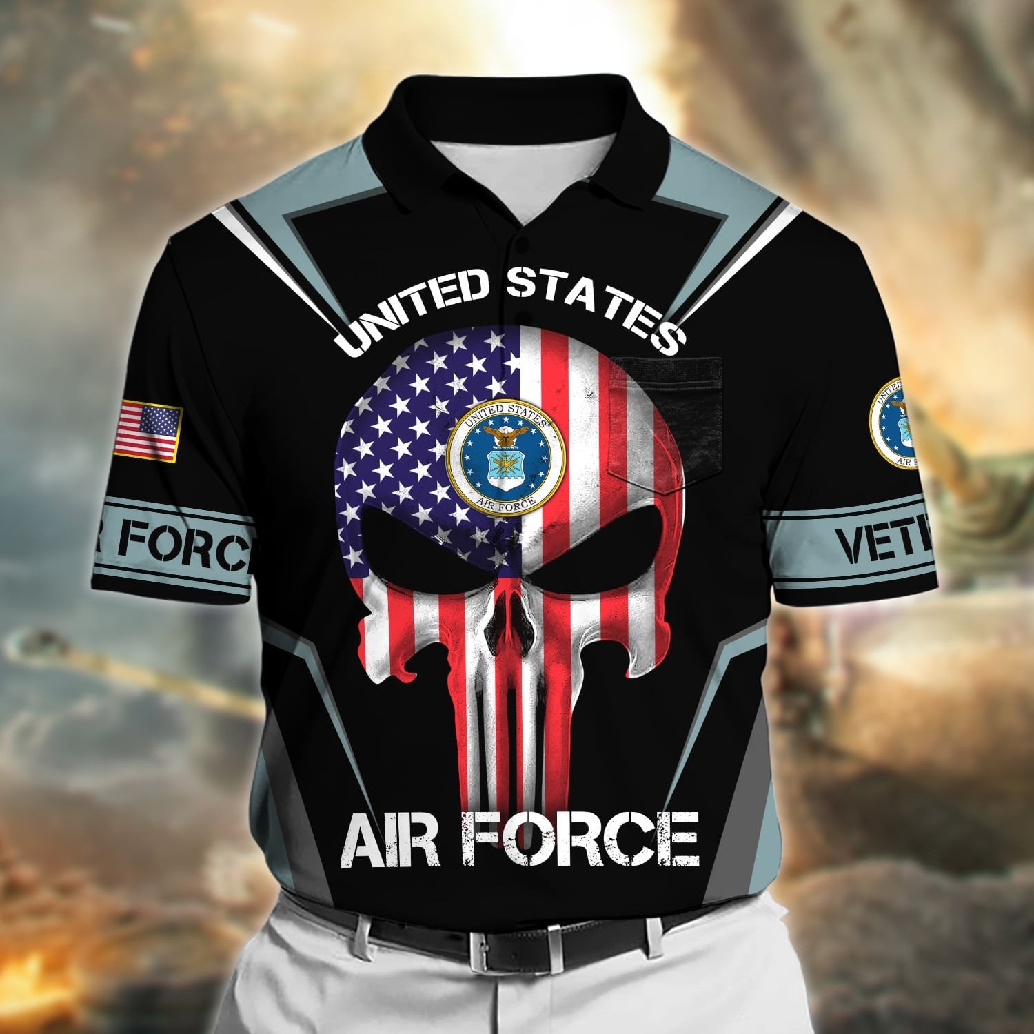 Premium US Veteran Polo Shirt With Pocket NPVC050502