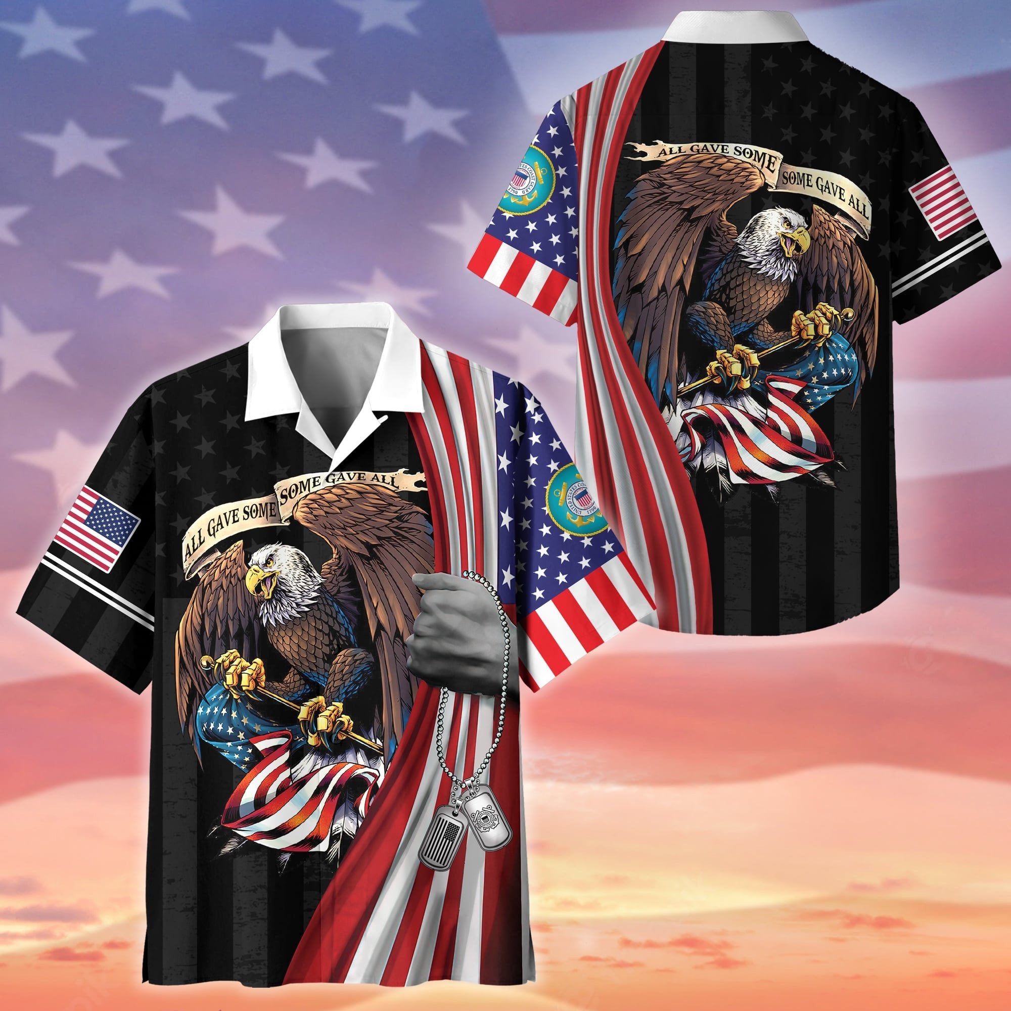 Premium Eagle US Veteran Hawaii Shirt NPVC100701
