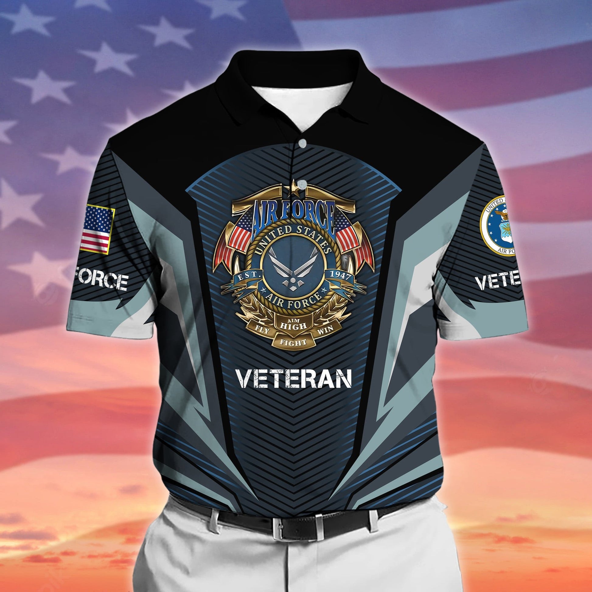 Premium Proudly Served US Veteran Polo Shirt NPVC160501