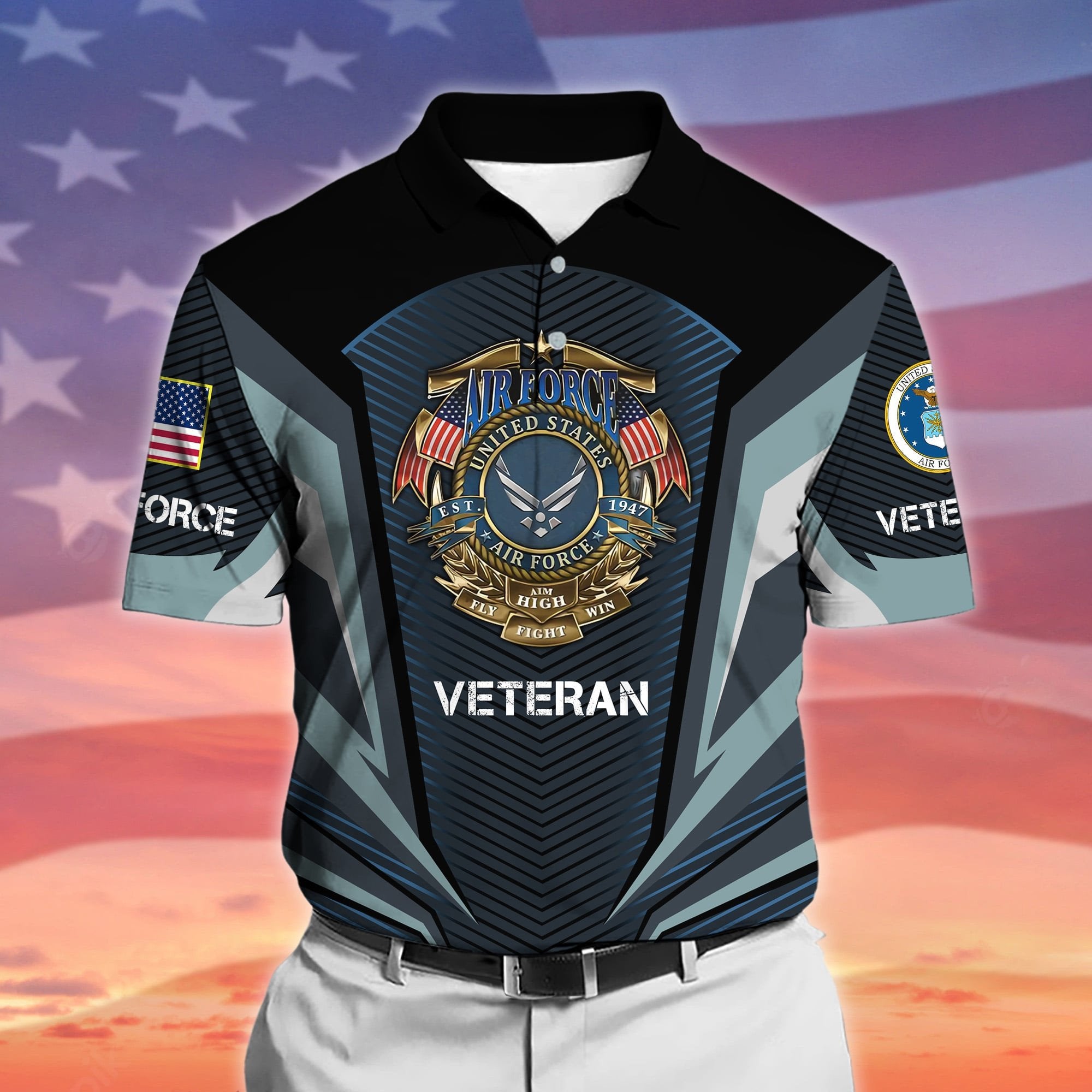 Premium Proudly Served US Veteran Polo Shirt NPVC160501