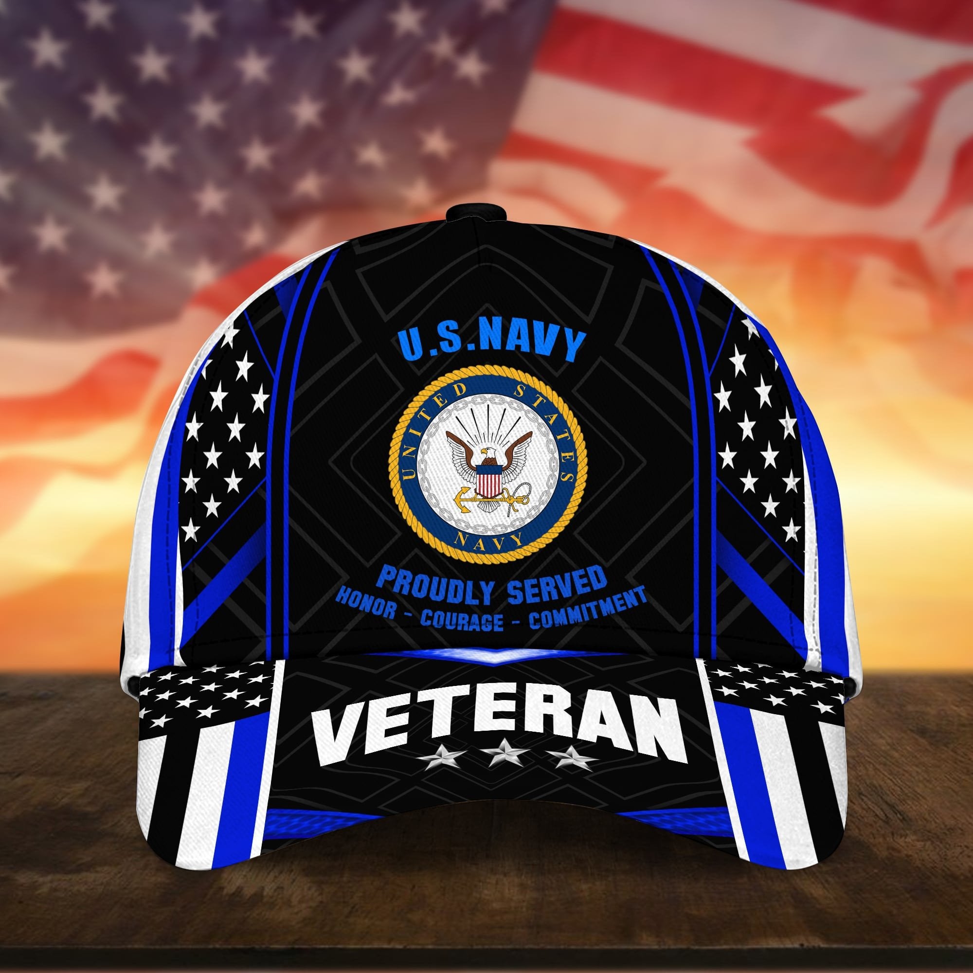 Premium U.S Multiple Service Veteran 3D Cap NPVC260403