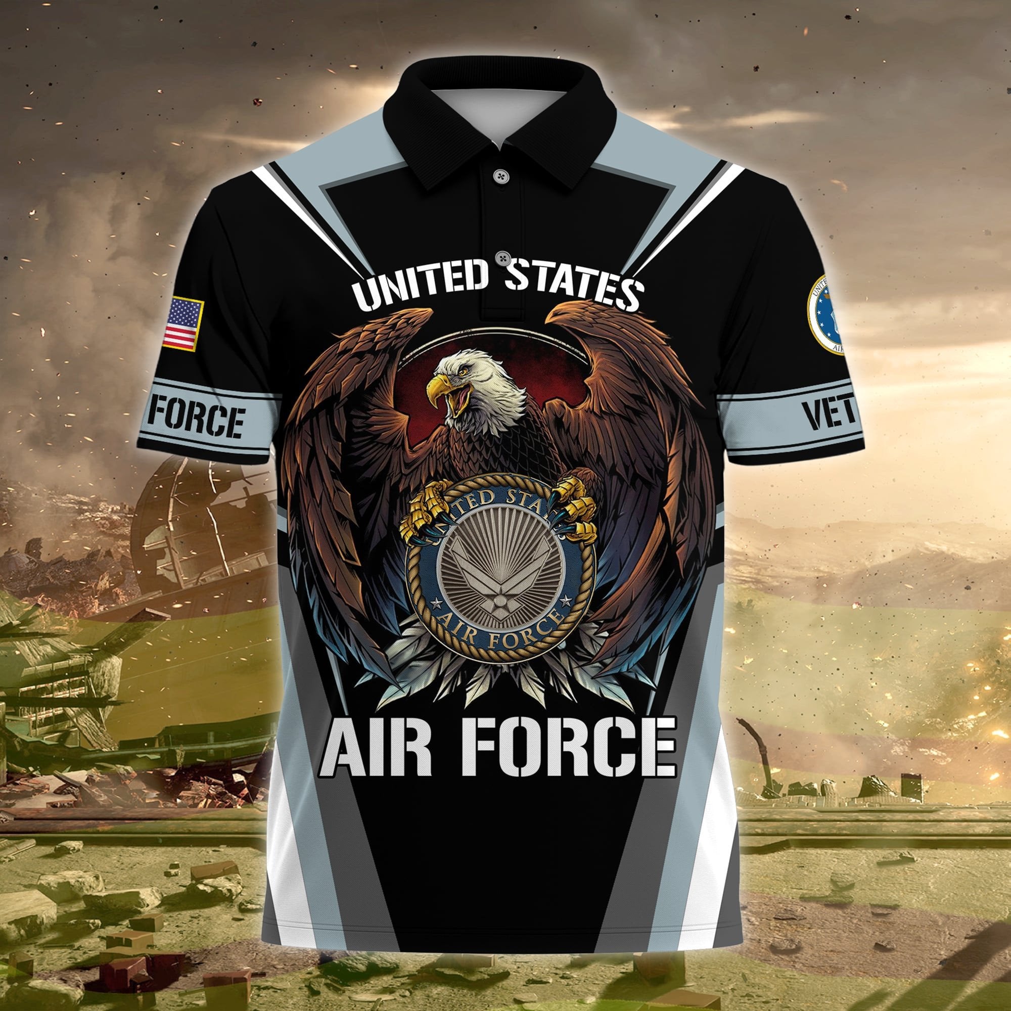 Premium US Veteran Polo Shirt NPVC230205