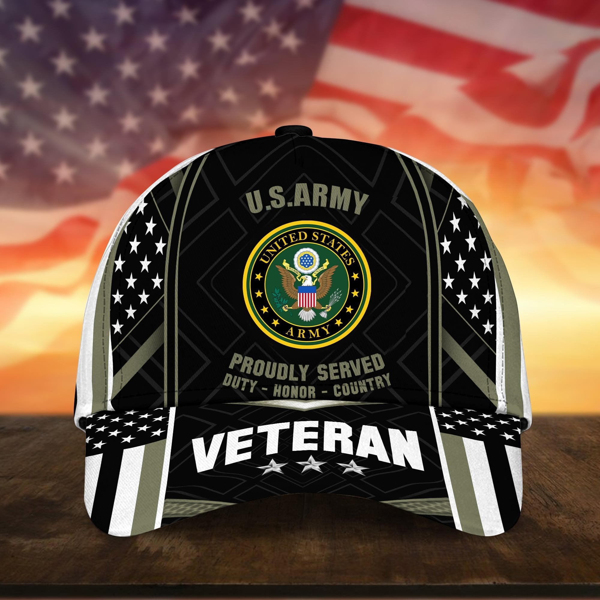 Premium U.S Multiple Service Veteran 3D Cap NPVC260403