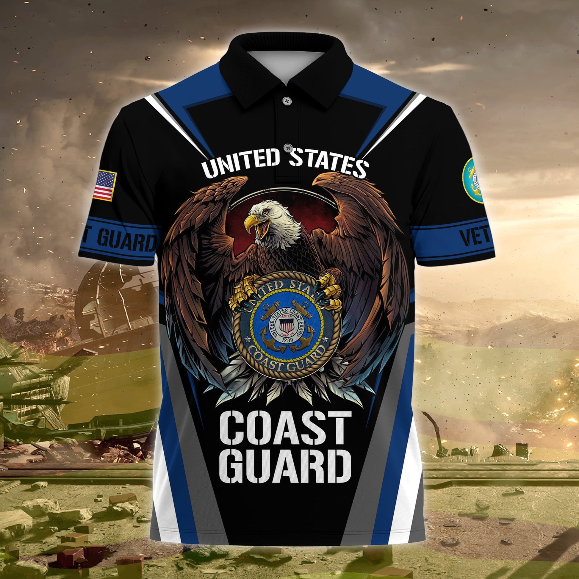 Premium US Veteran Polo Shirt NPVC230205
