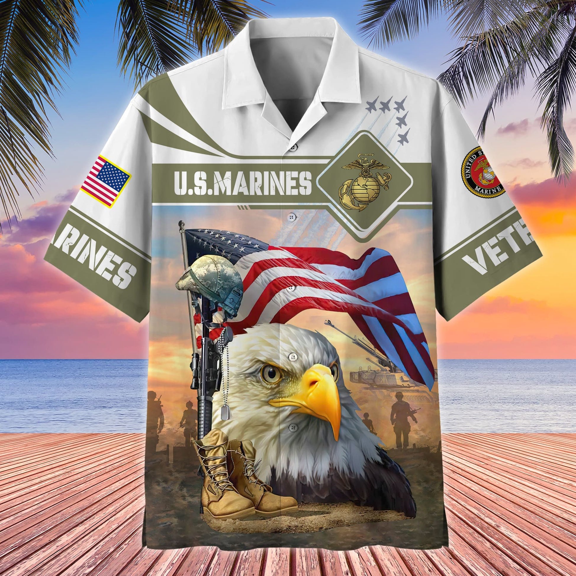 Premium Multiple US Military Services US Veteran Hawaii Shirt APVC190702