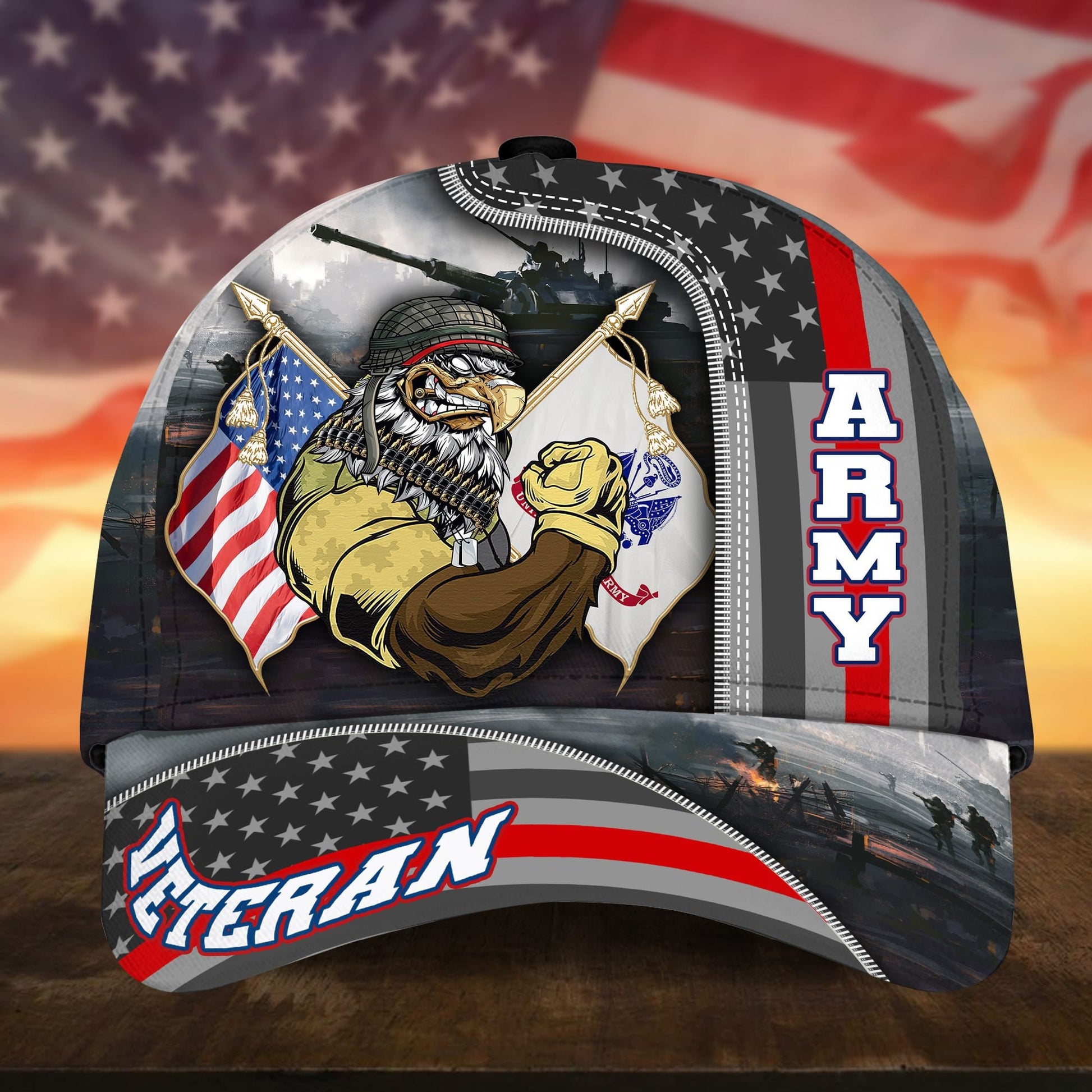 Premium Proudly Served US Veteran Cap APVC240701