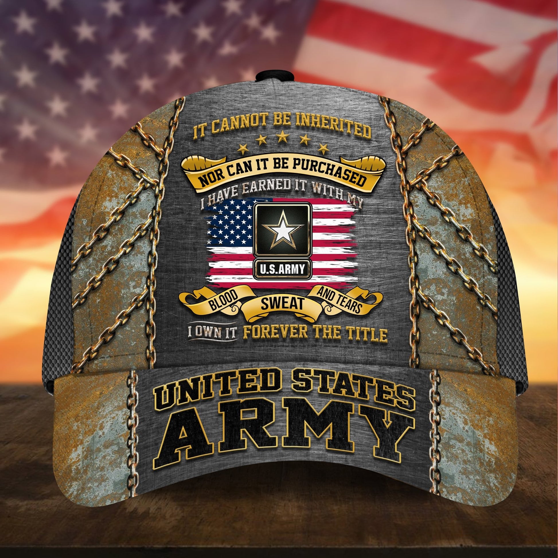 Premium I Have Earned It With My Blood Sweat And Tears US Veteran Cap APVC310701