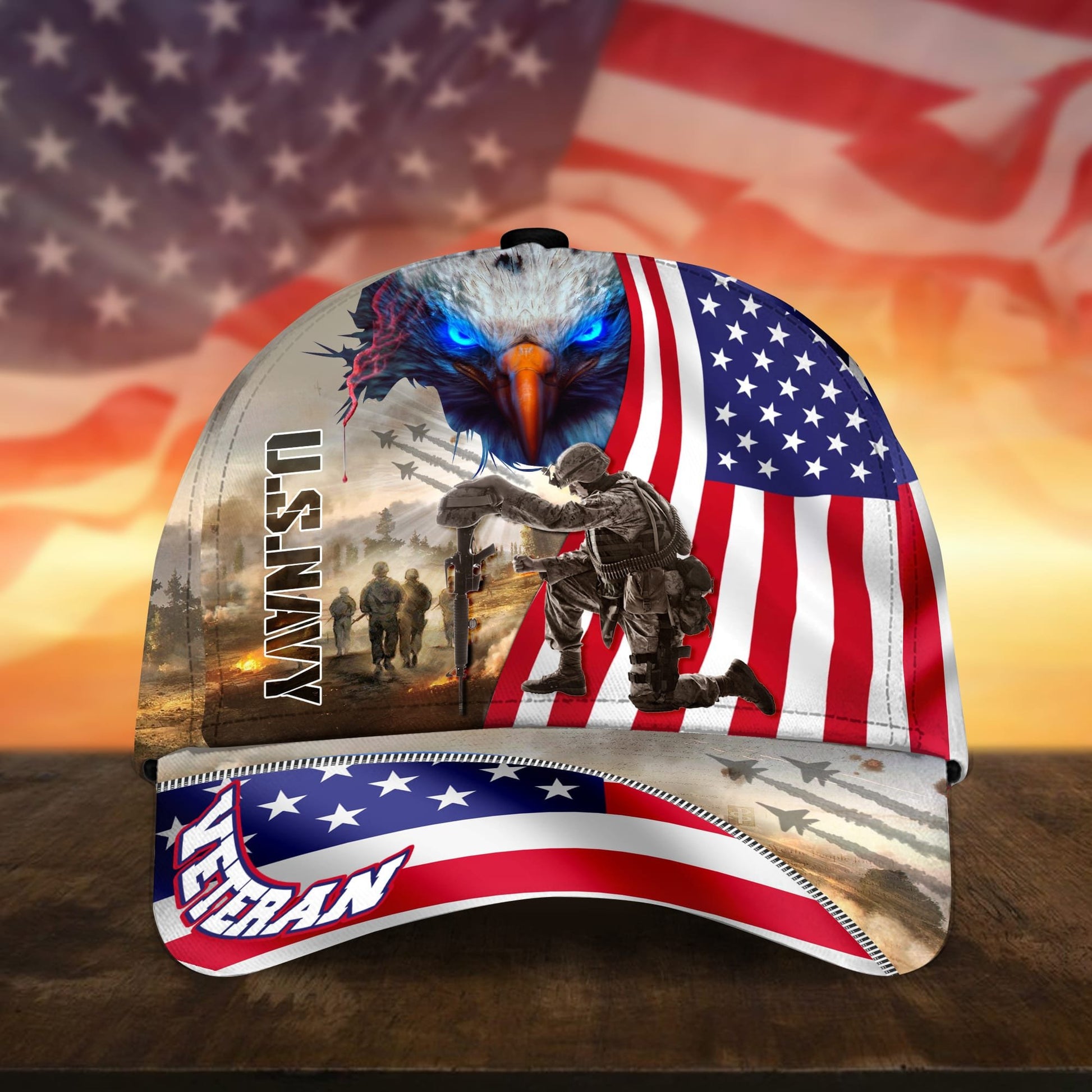 Premium Proudly Served US Veteran Cap APVC310702