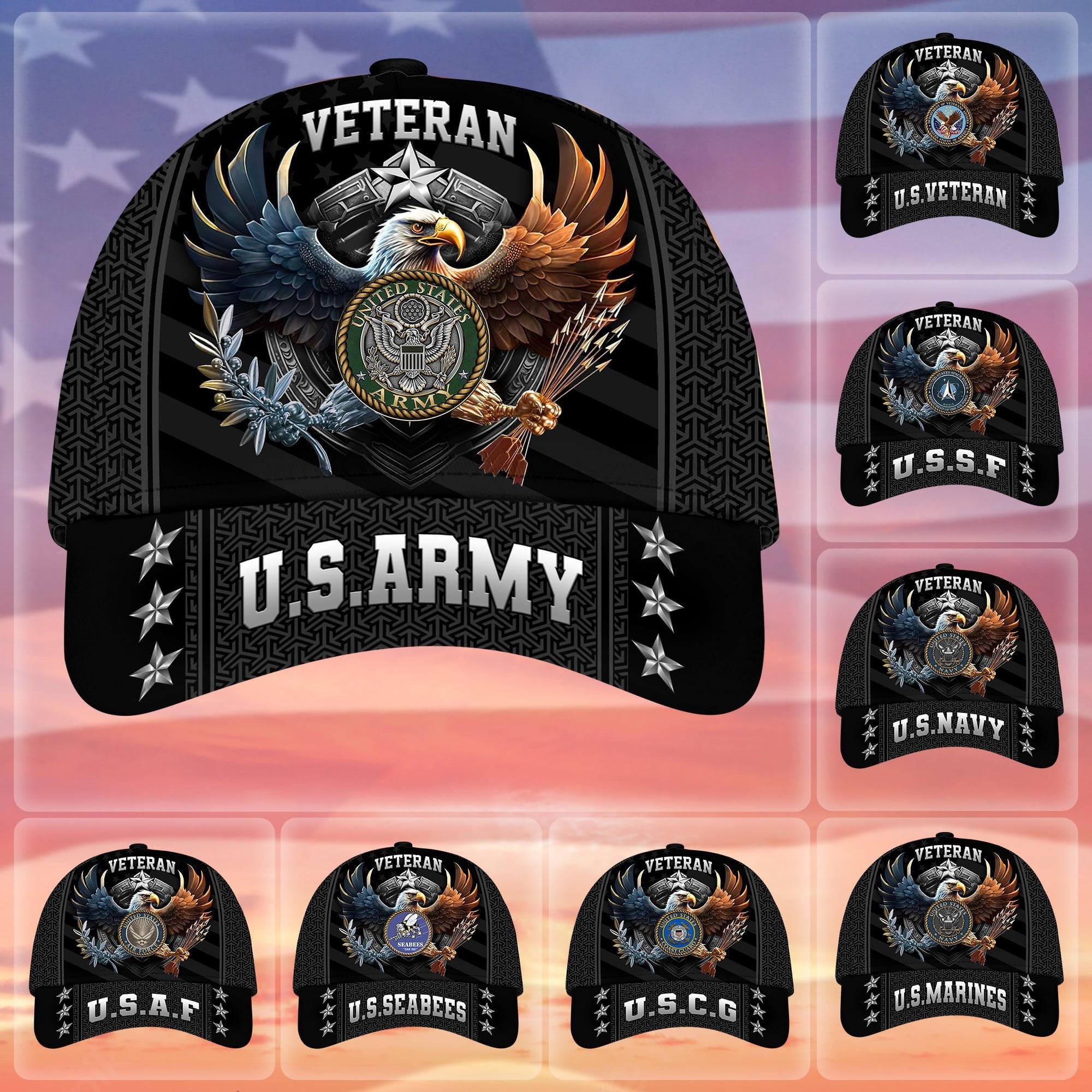 Premium US Military Services US Veteran Cap APVC260702