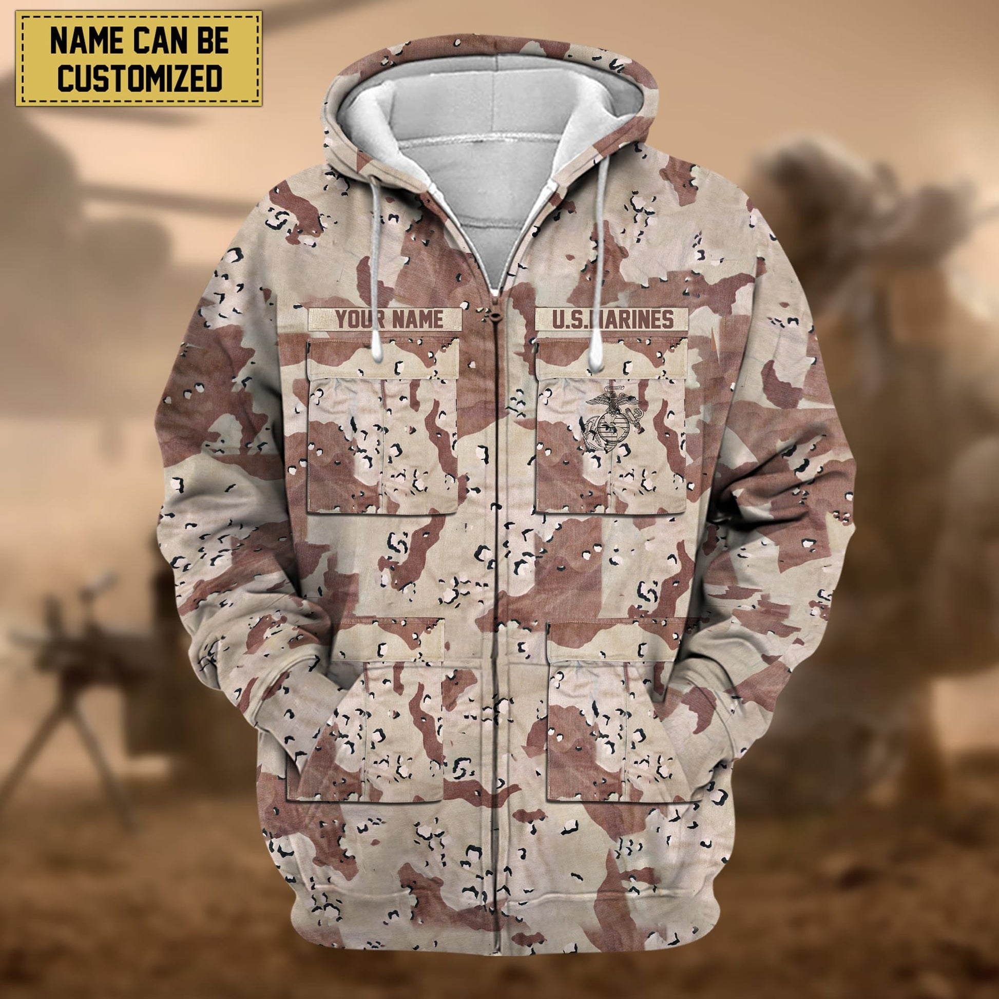 Premium Personalized US Veteran Zip Hoodie APVC080808