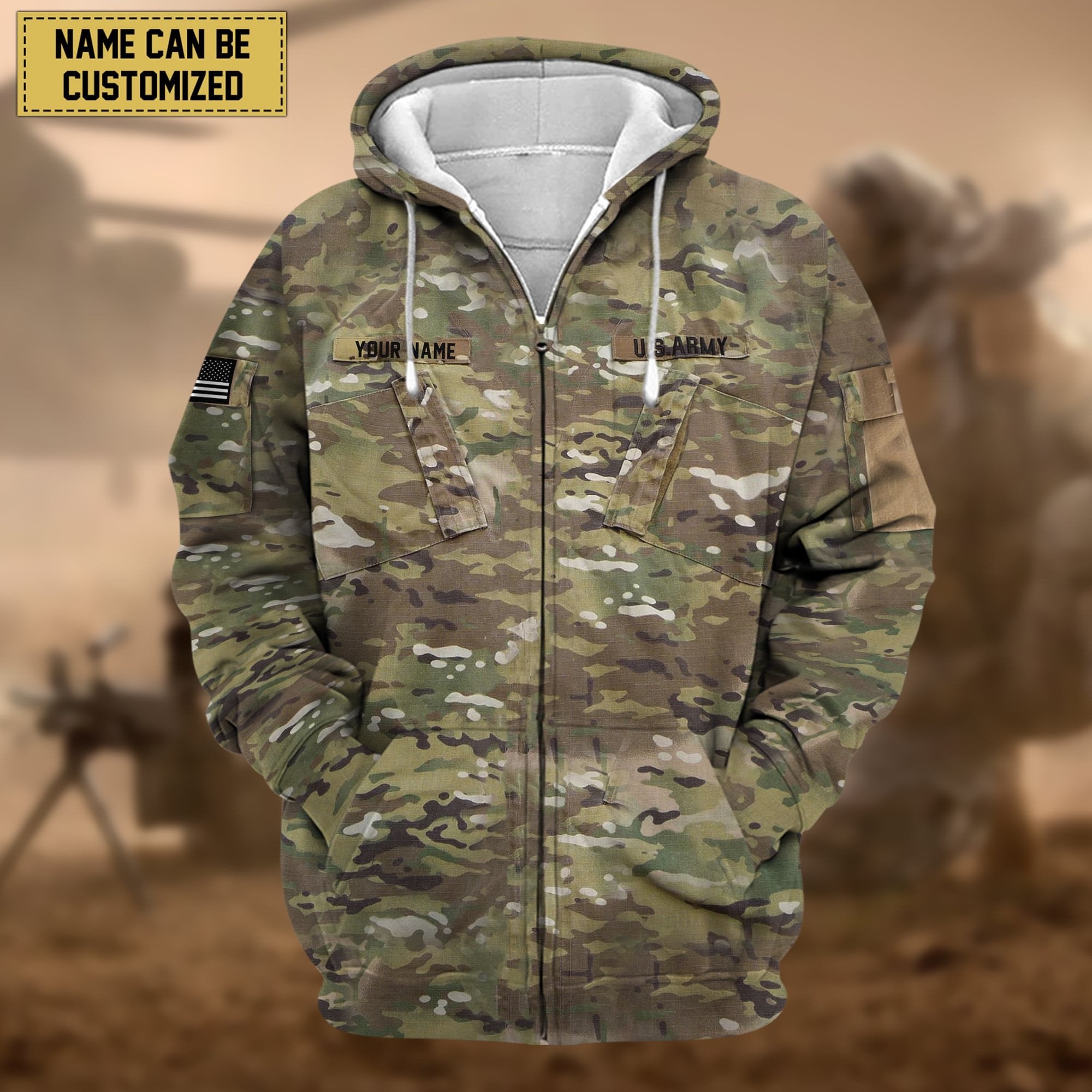 Premium Personalized US Veteran Zip Hoodie APVC080808