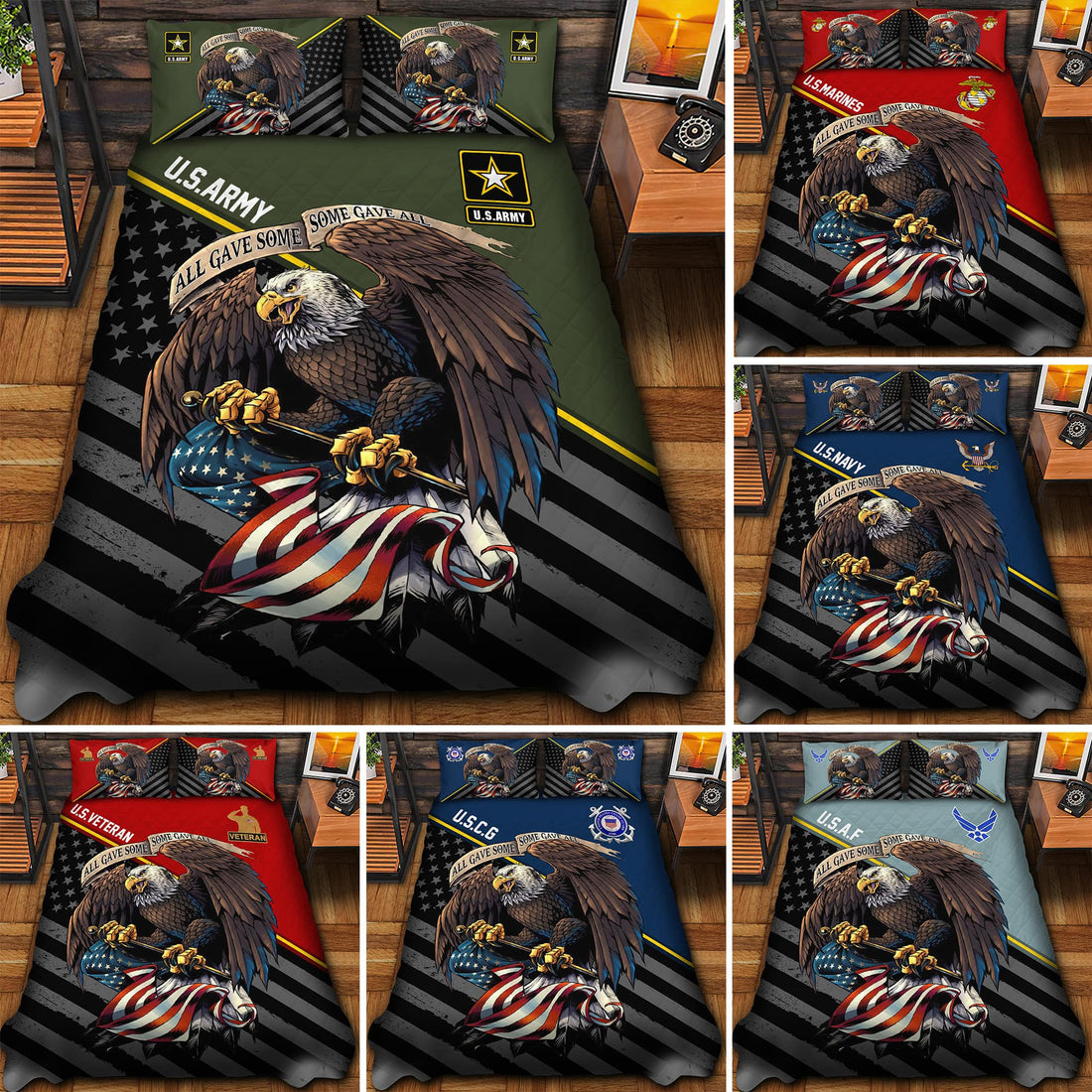 Premium All Gave Some Some Gave All US Veteran Bedding Set APVC290802