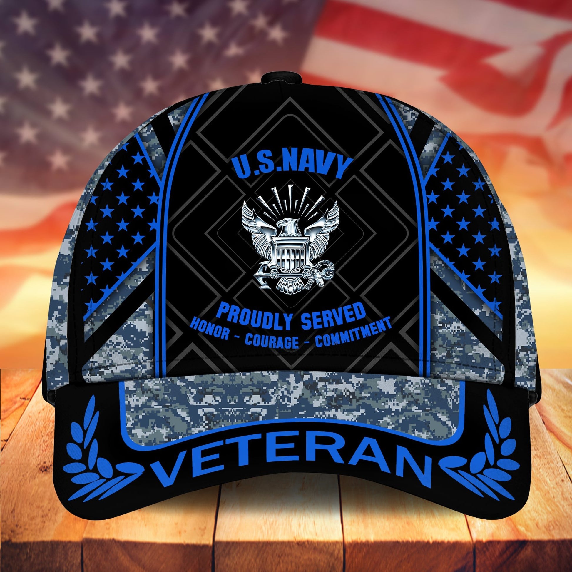 Premium Camo Soldiers US Veteran Cap APVC200901