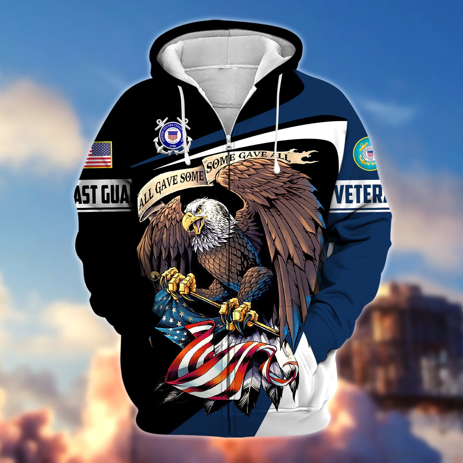Premium Eagle US Veteran Zip Hoodie APVC220902