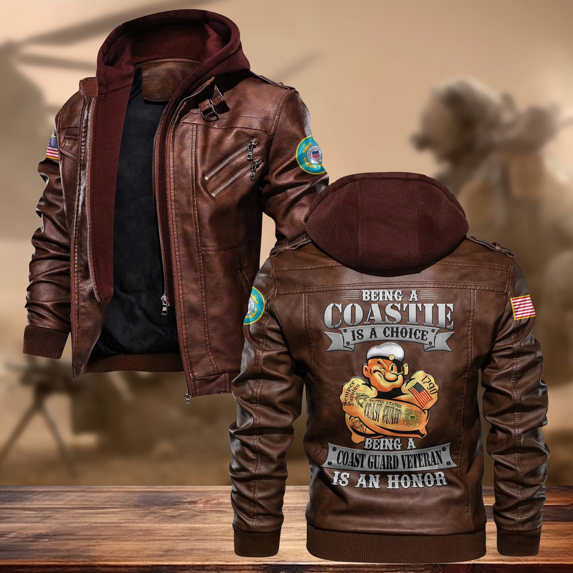 Premium US Veteran Leather Jacket APVC130906