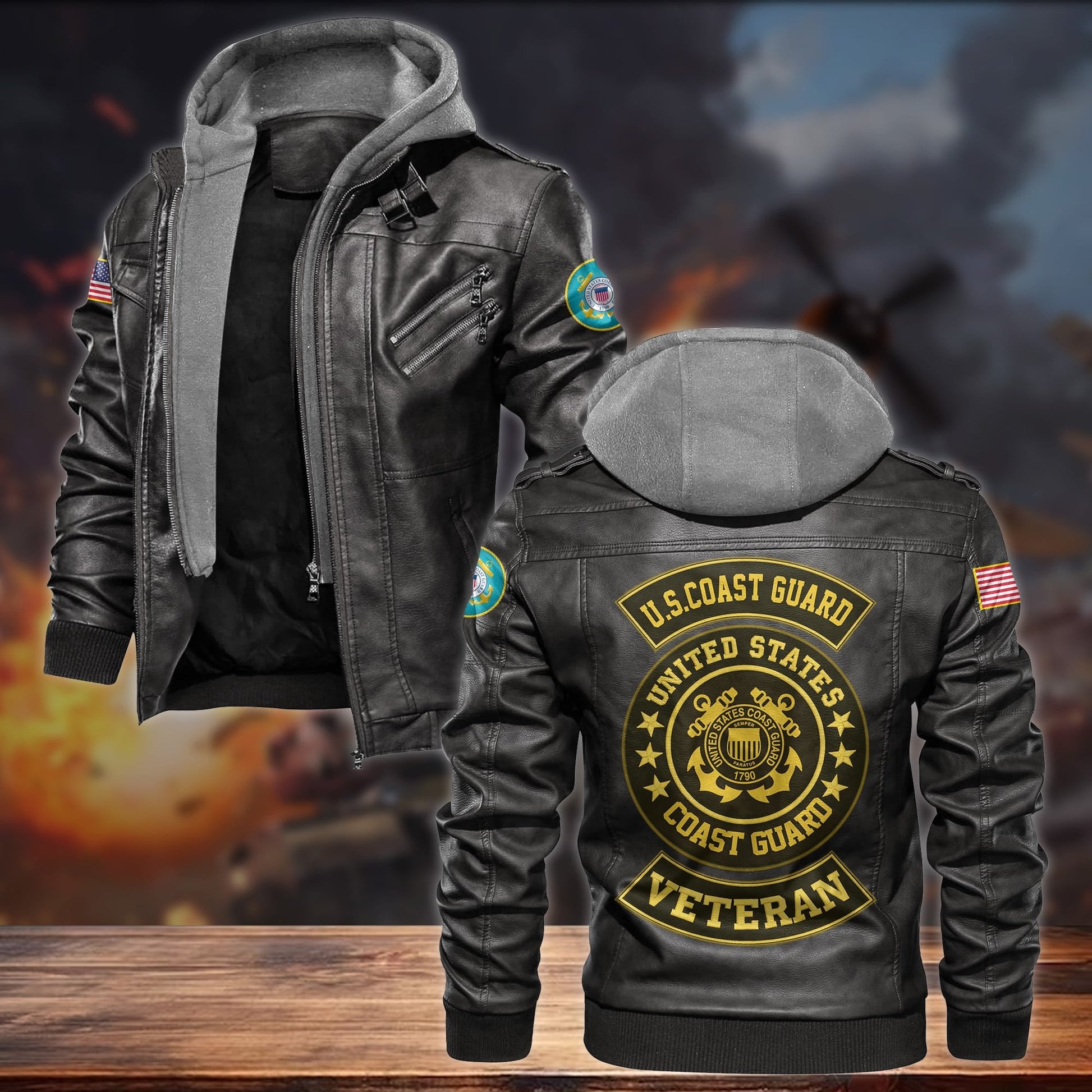 Premium Honoring All Who Served US Veteran Leather Jacket APVC130904
