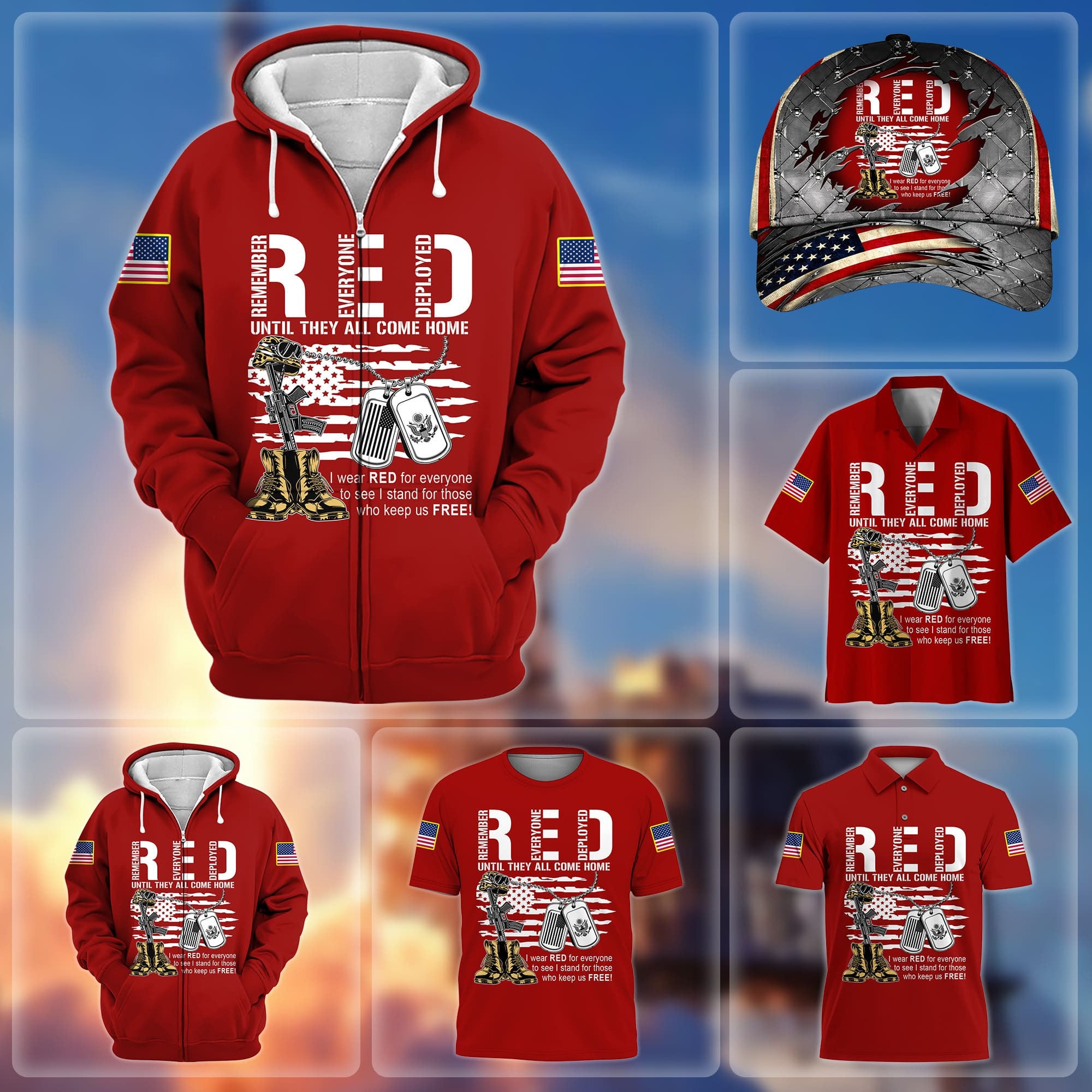 Premium RED Remember Everyone Deployed Collection APVC051005