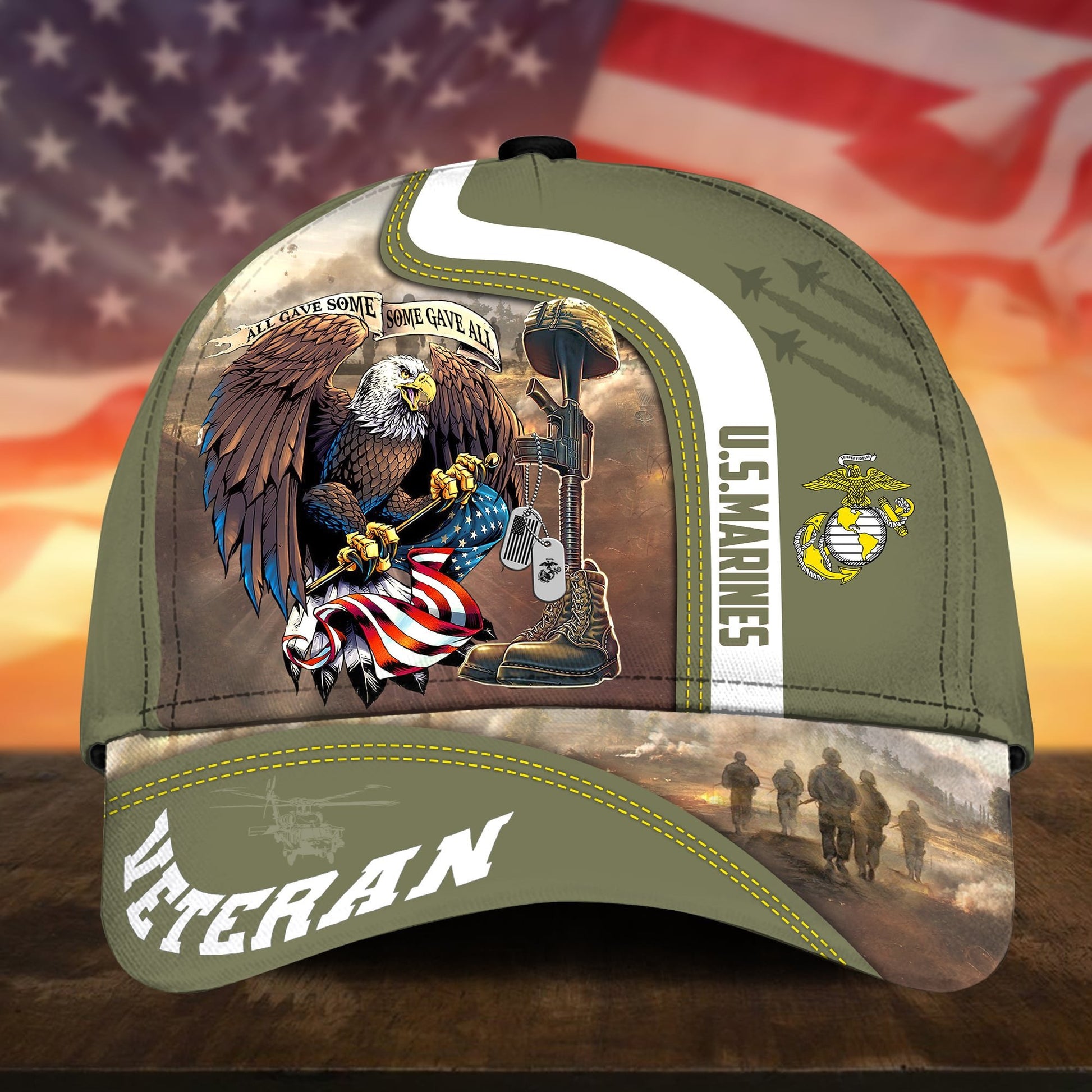 Premium All Gave Some Some Gave All US Veteran Cap APVC241001