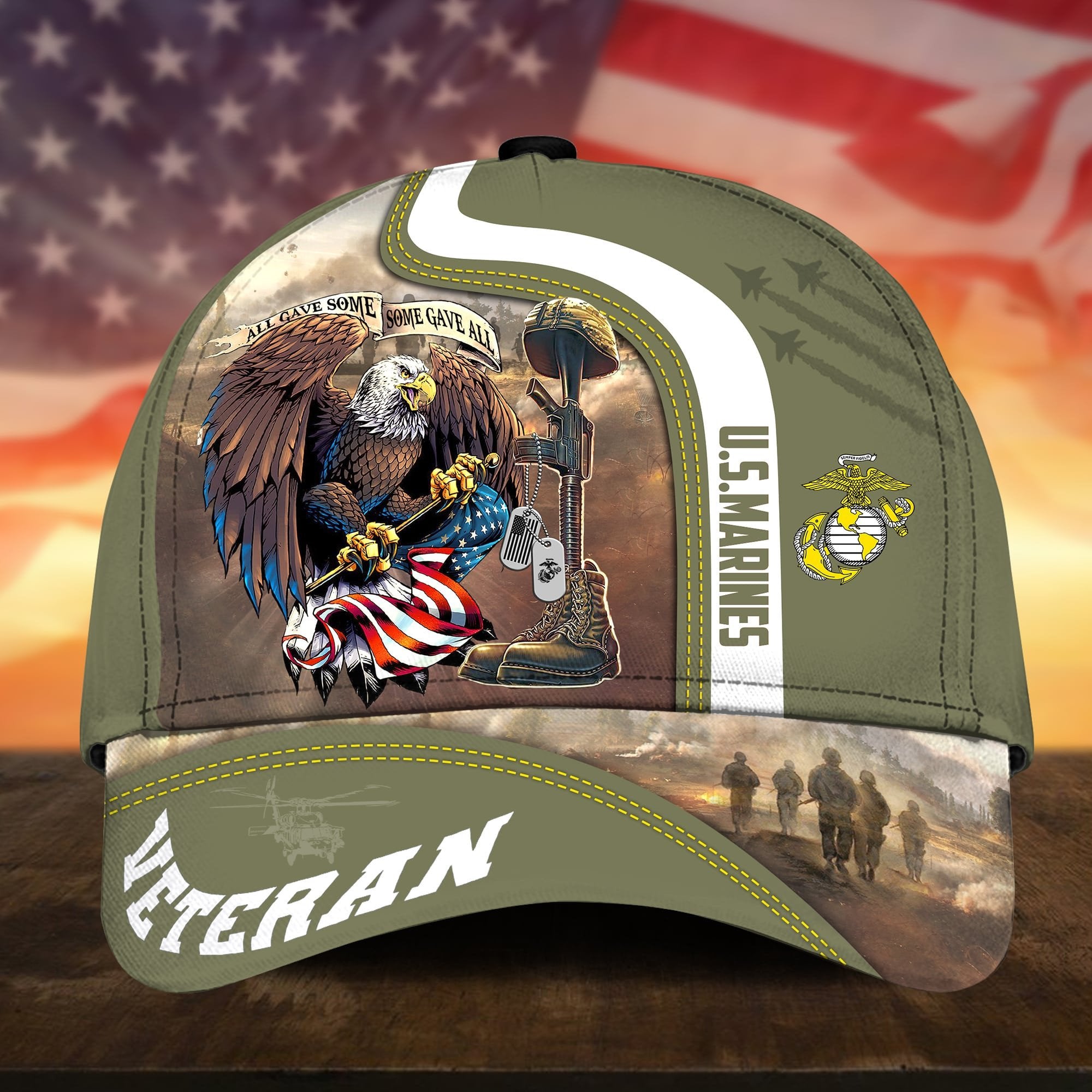 Premium All Gave Some Some Gave All US Veteran Cap APVC241001
