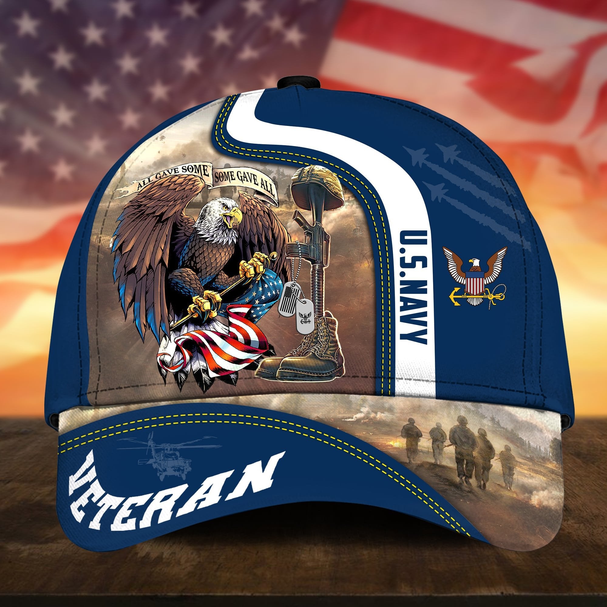 Premium All Gave Some Some Gave All US Veteran Cap APVC241001