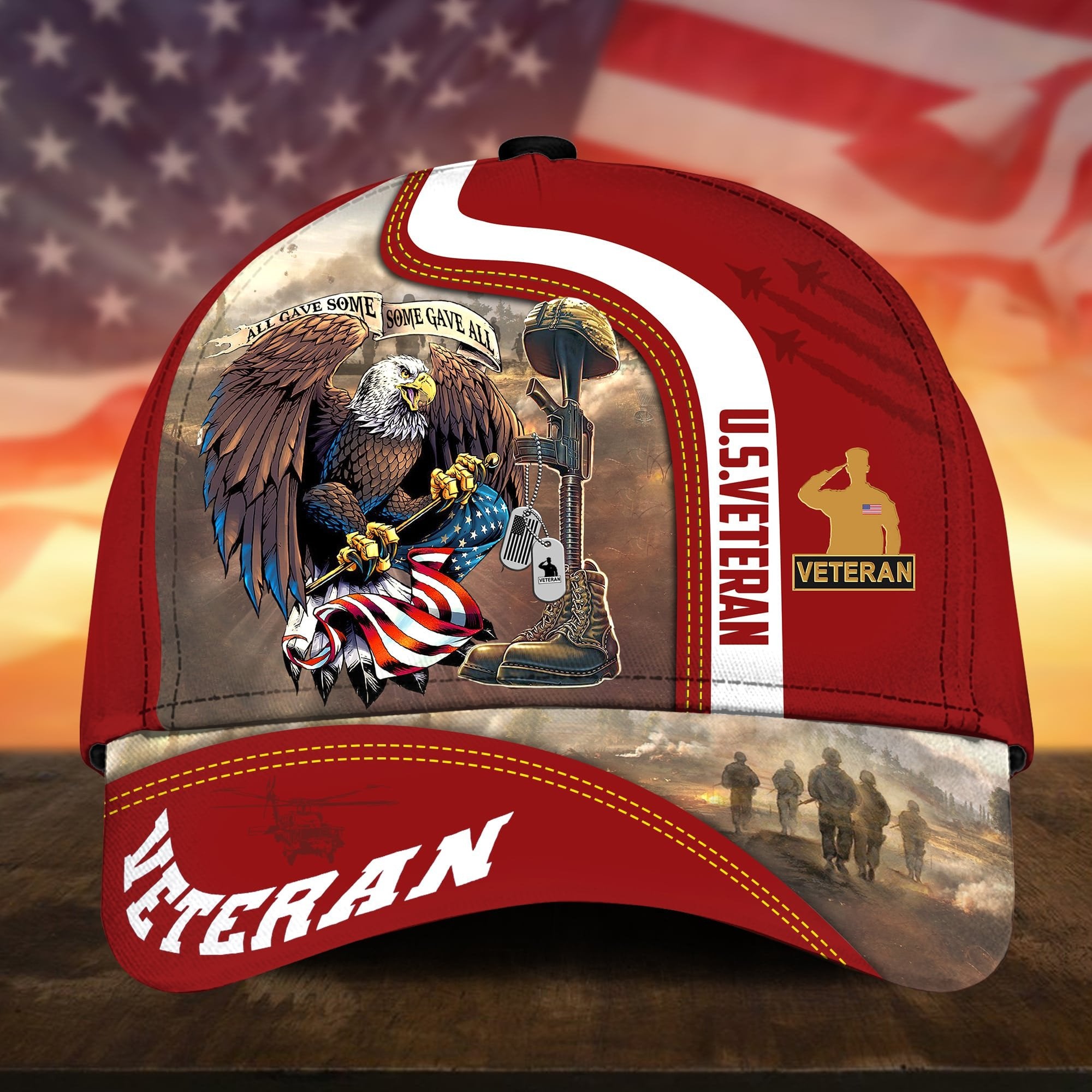 Premium All Gave Some Some Gave All US Veteran Cap APVC241001