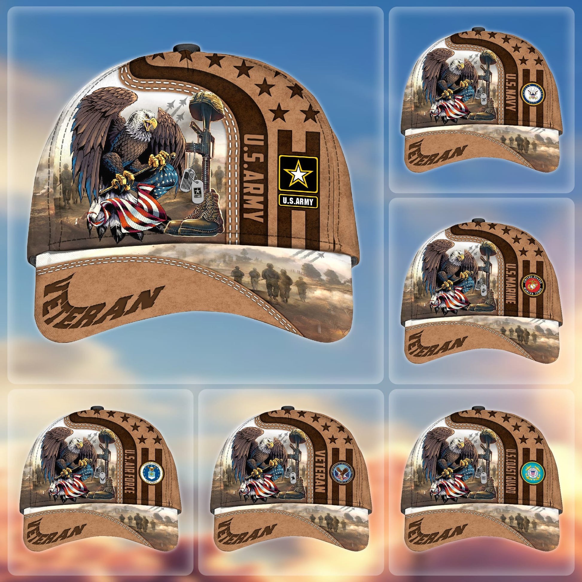 Premium Eagle US Veteran Cap APVC241005