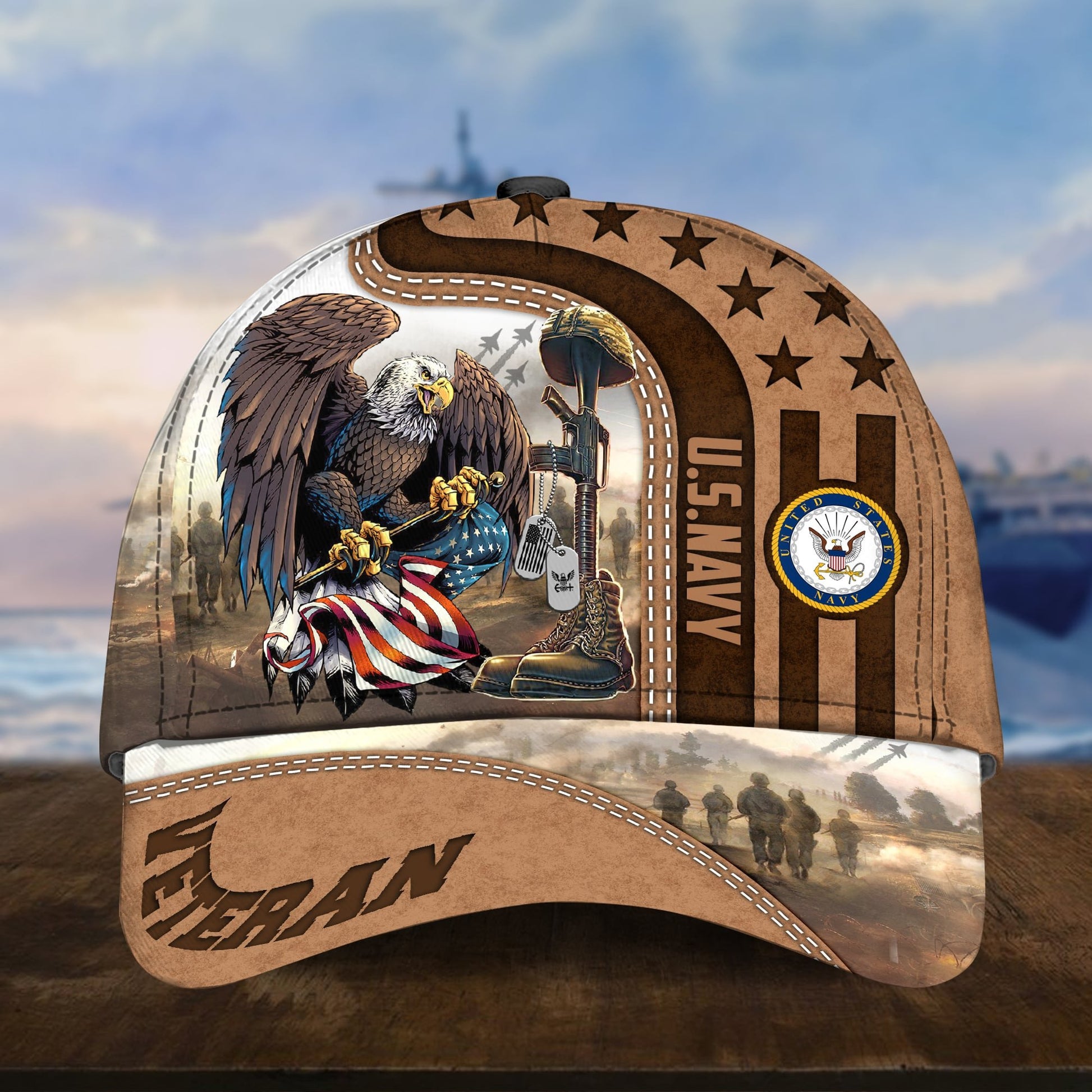 Premium Eagle US Veteran Cap APVC241005