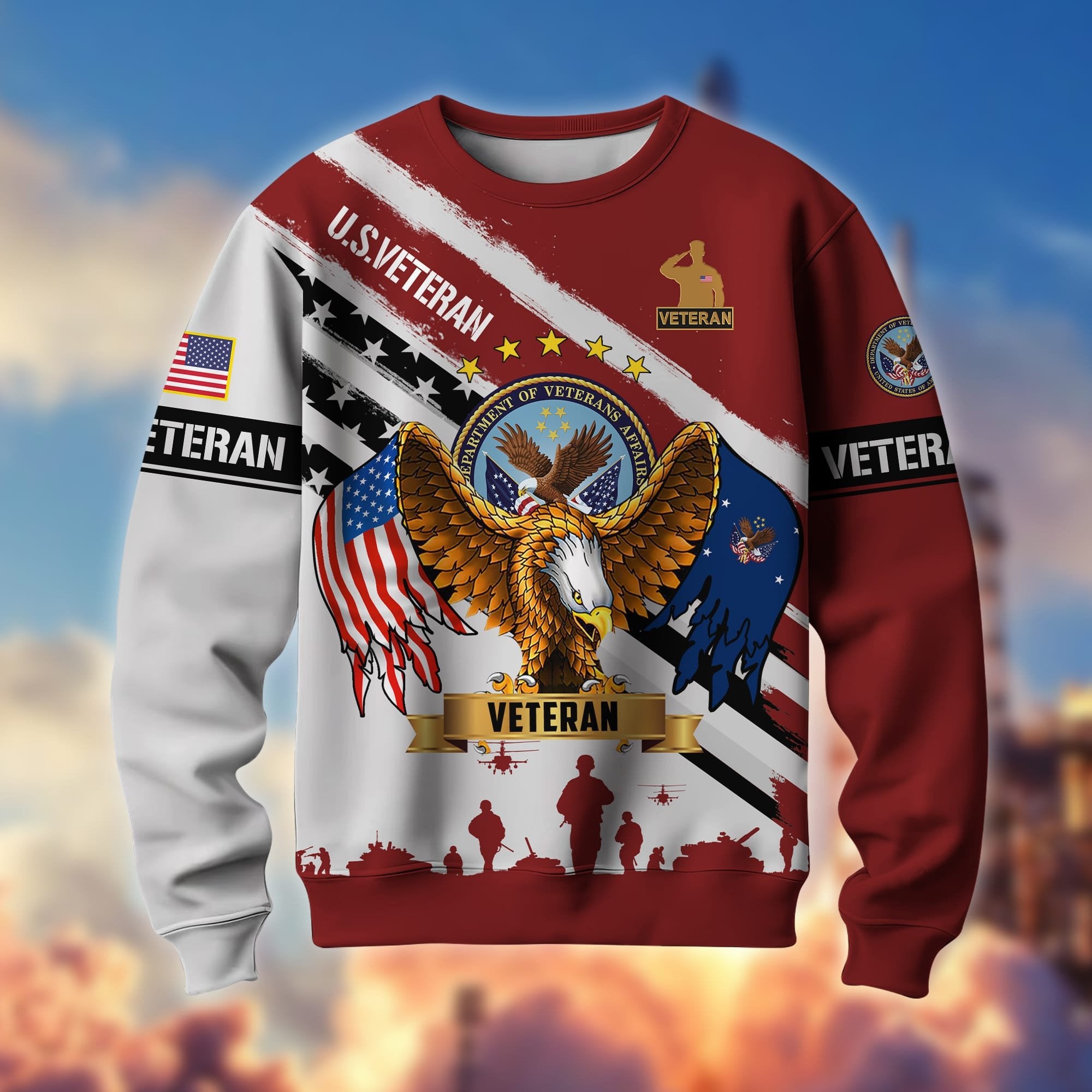 Premium Multiservice US Veteran Sweatshirt APVC221201