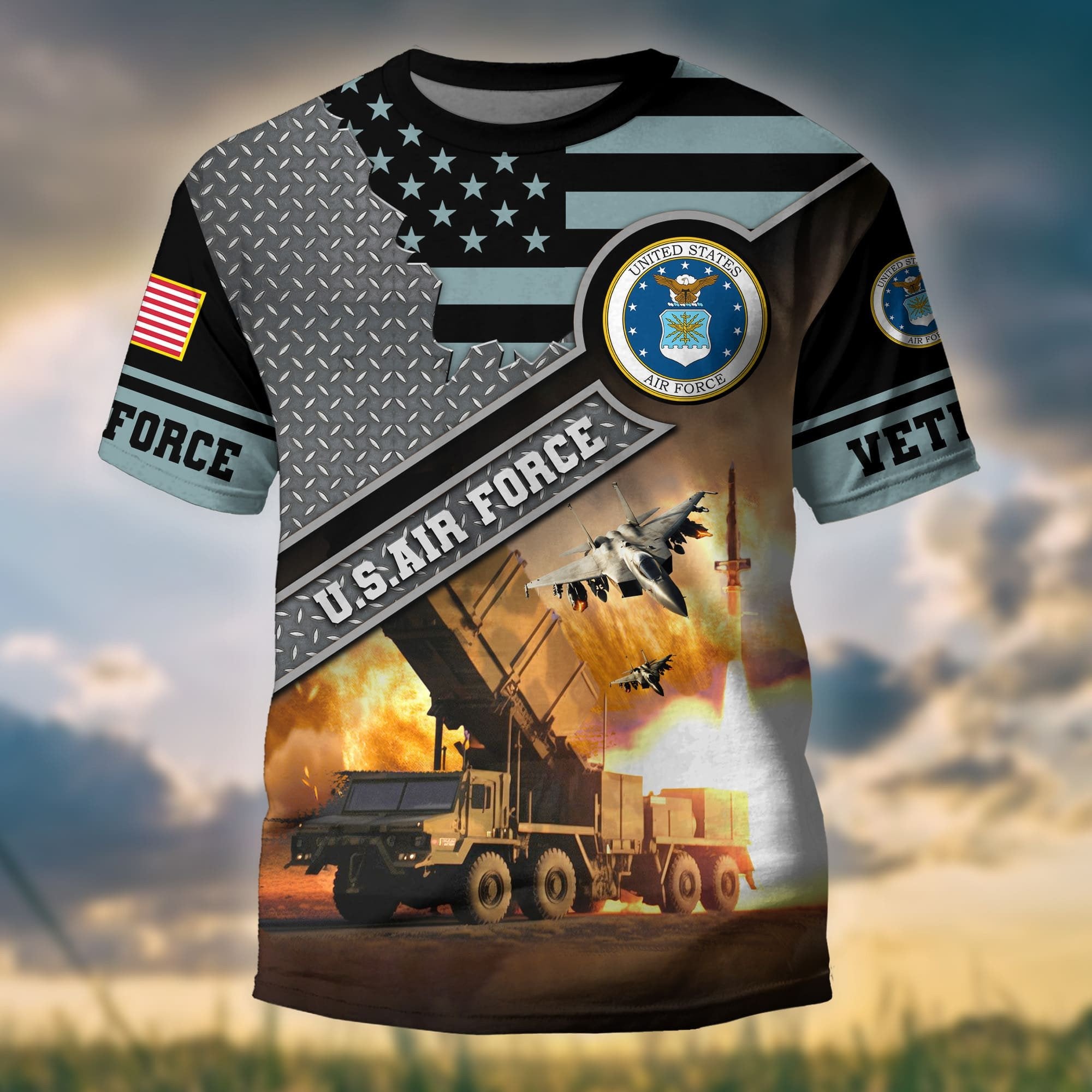 Premium Multiservice US Veteran T-Shirt APVC080101