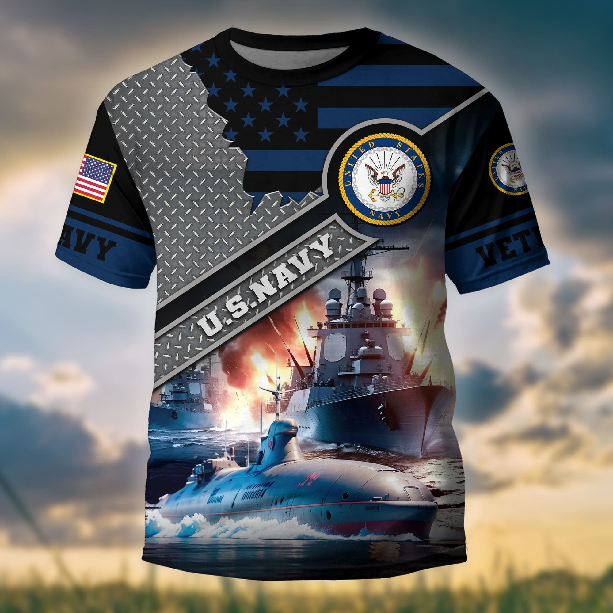 Premium Multiservice US Veteran T-Shirt APVC080101