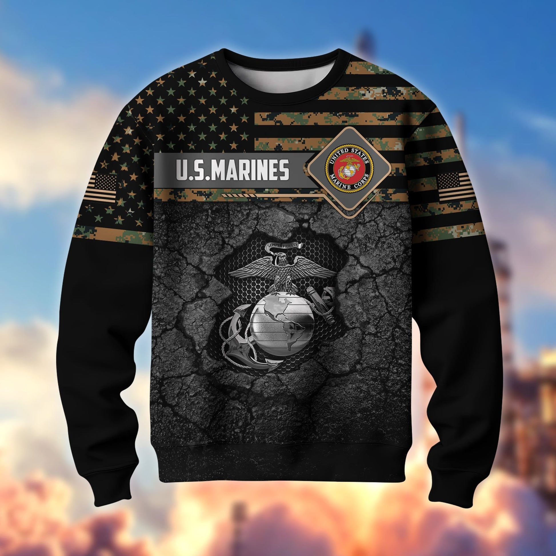 Premium Multiple US Military Services US Veterans Sweatshirt APVC230103