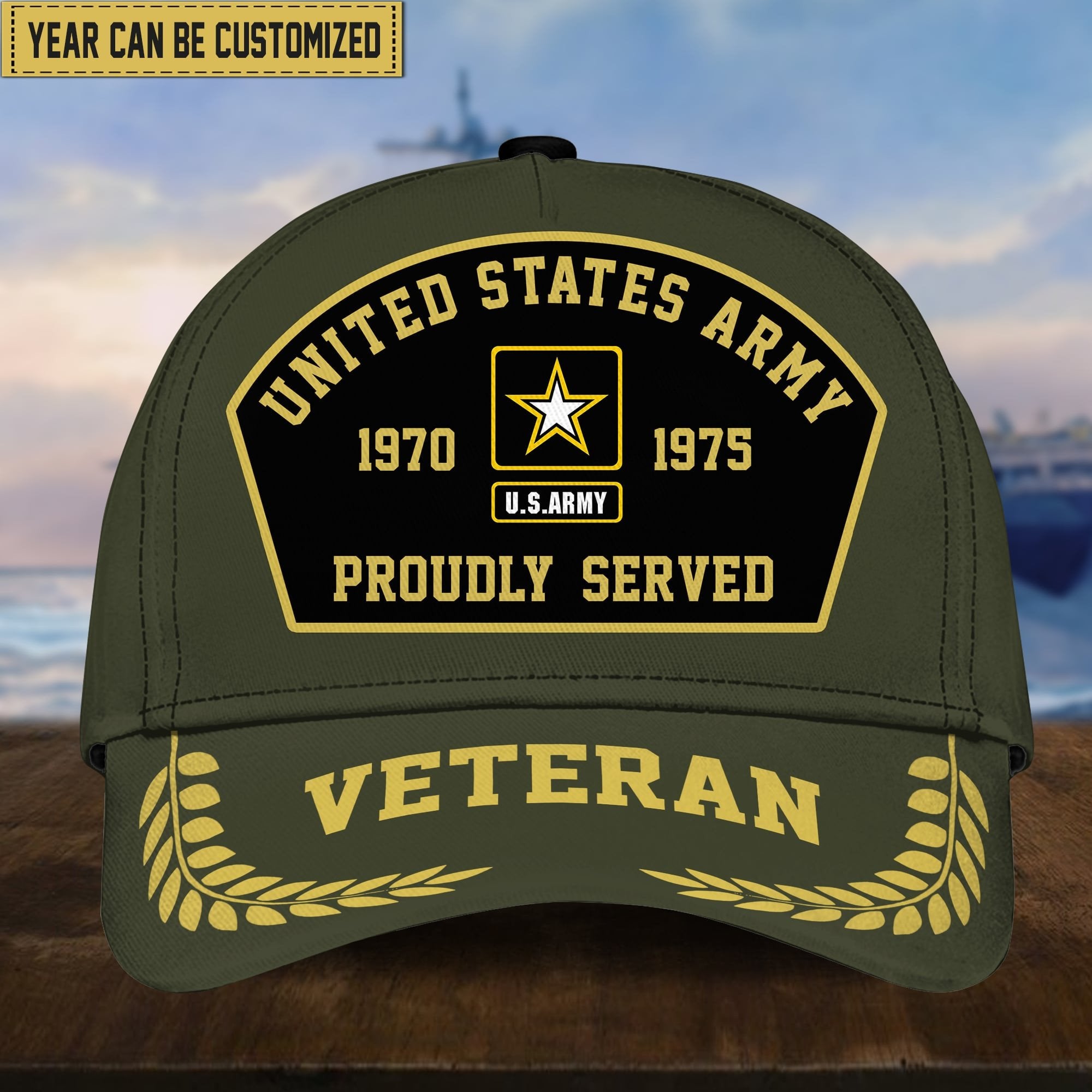 Premium Personalized Proudly Served US Veterans Cap APVC160201