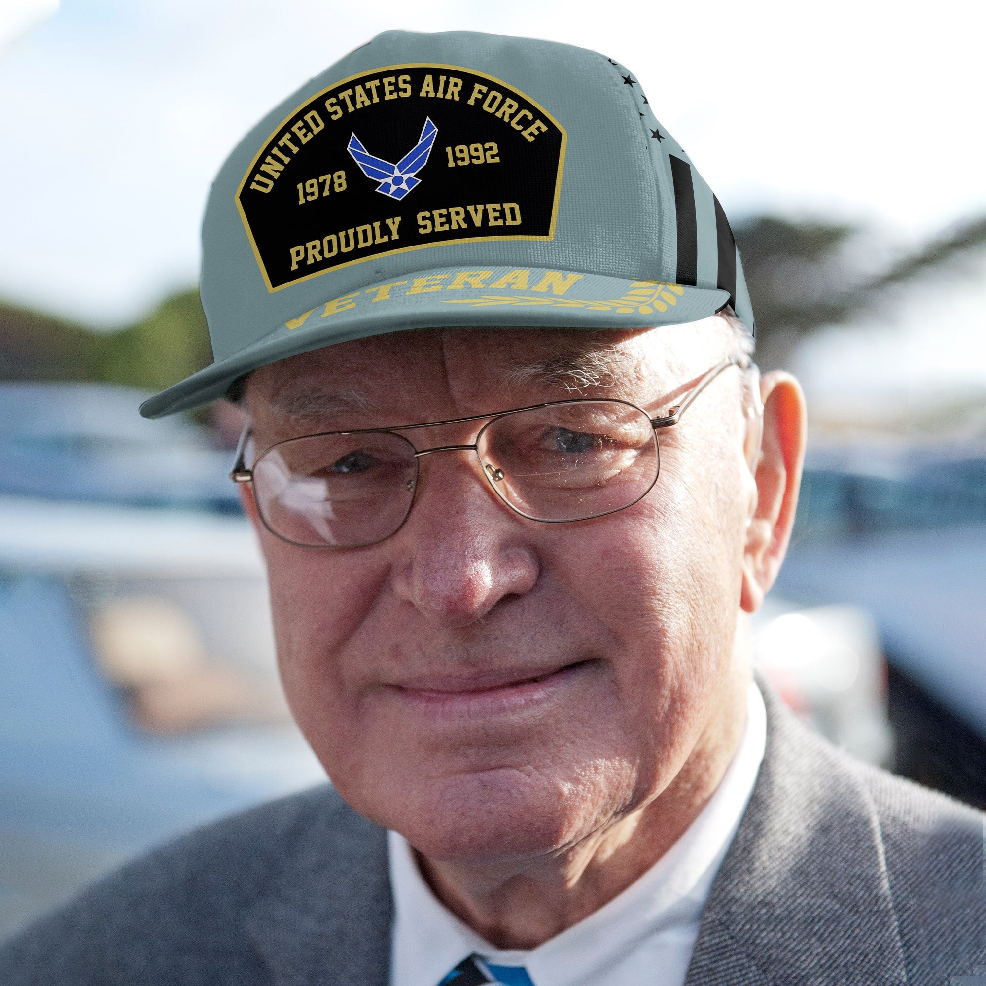 Premium Personalized Proudly Served US Veterans Cap APVC160201