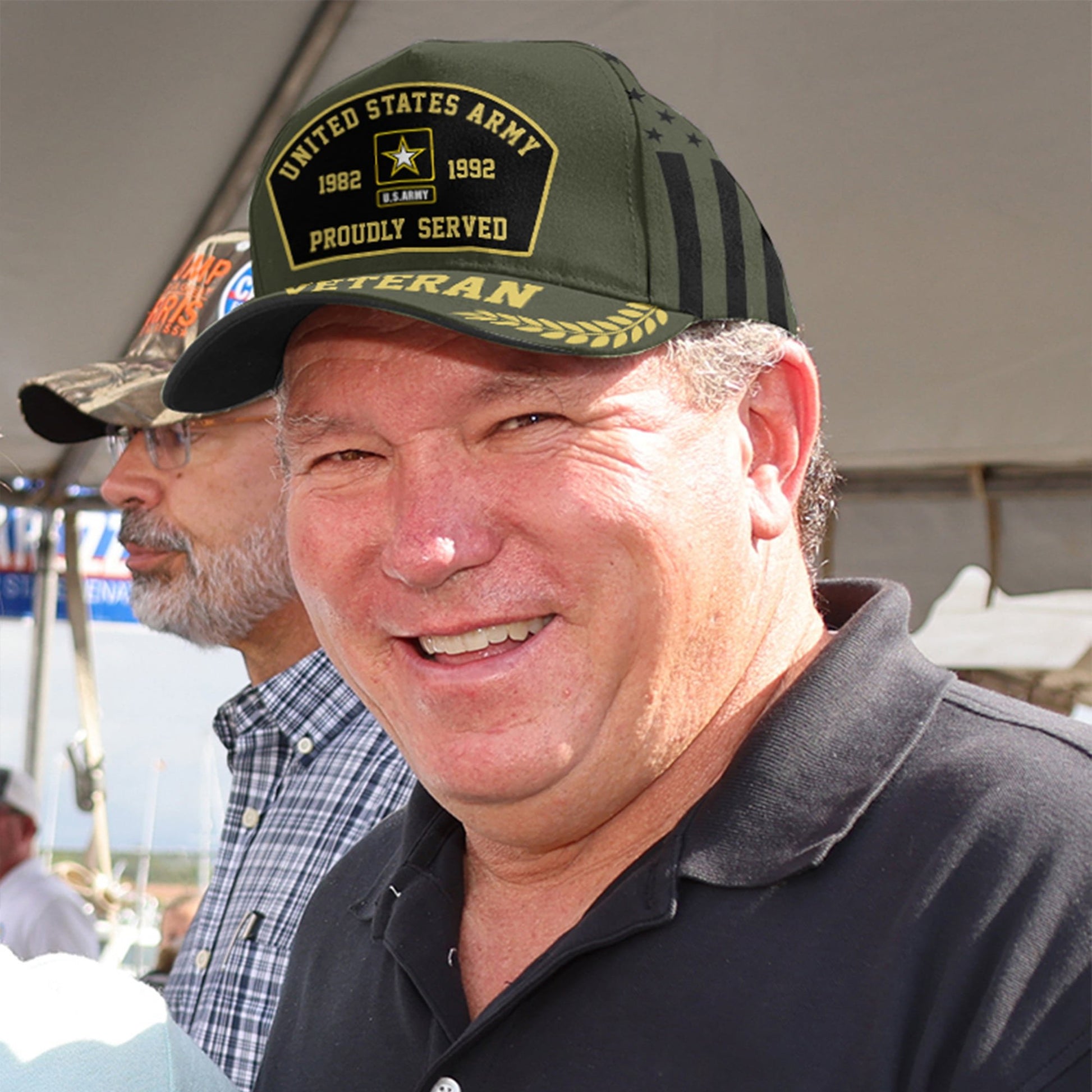 Premium Personalized Proudly Served US Veterans Cap APVC160201