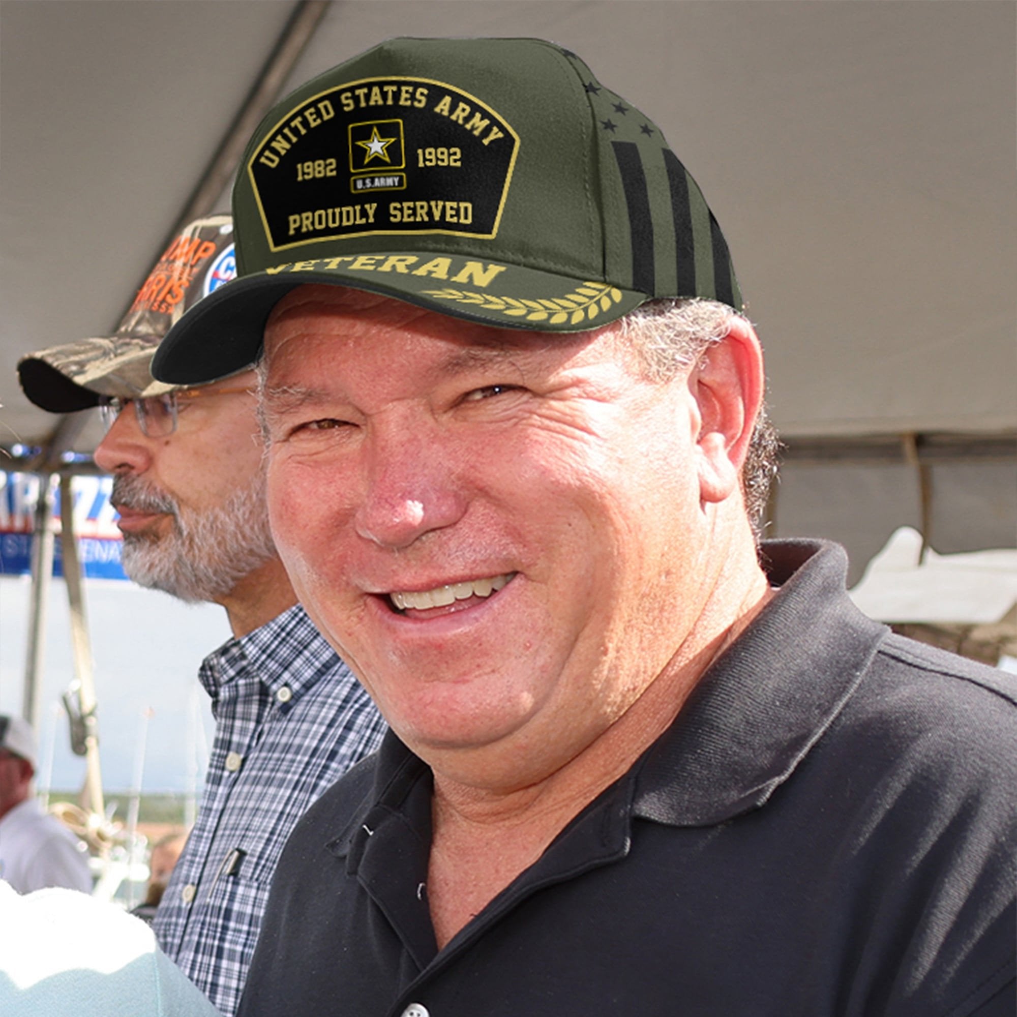 Premium Personalized Proudly Served US Veterans Cap APVC160201