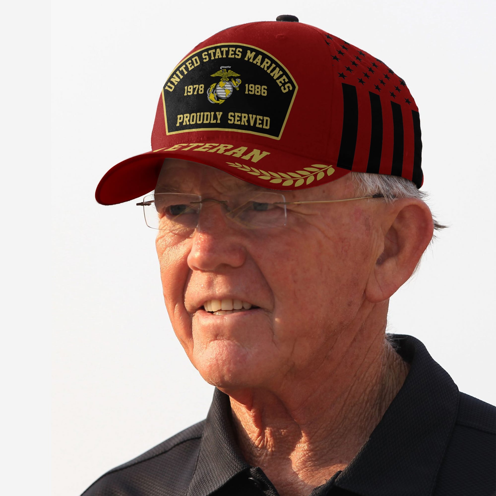 Premium Personalized Proudly Served US Veterans Cap APVC160201