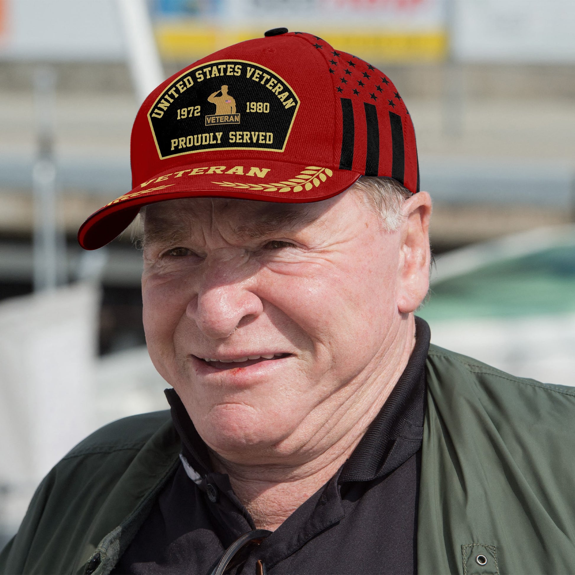 Premium Personalized Proudly Served US Veterans Cap APVC160201