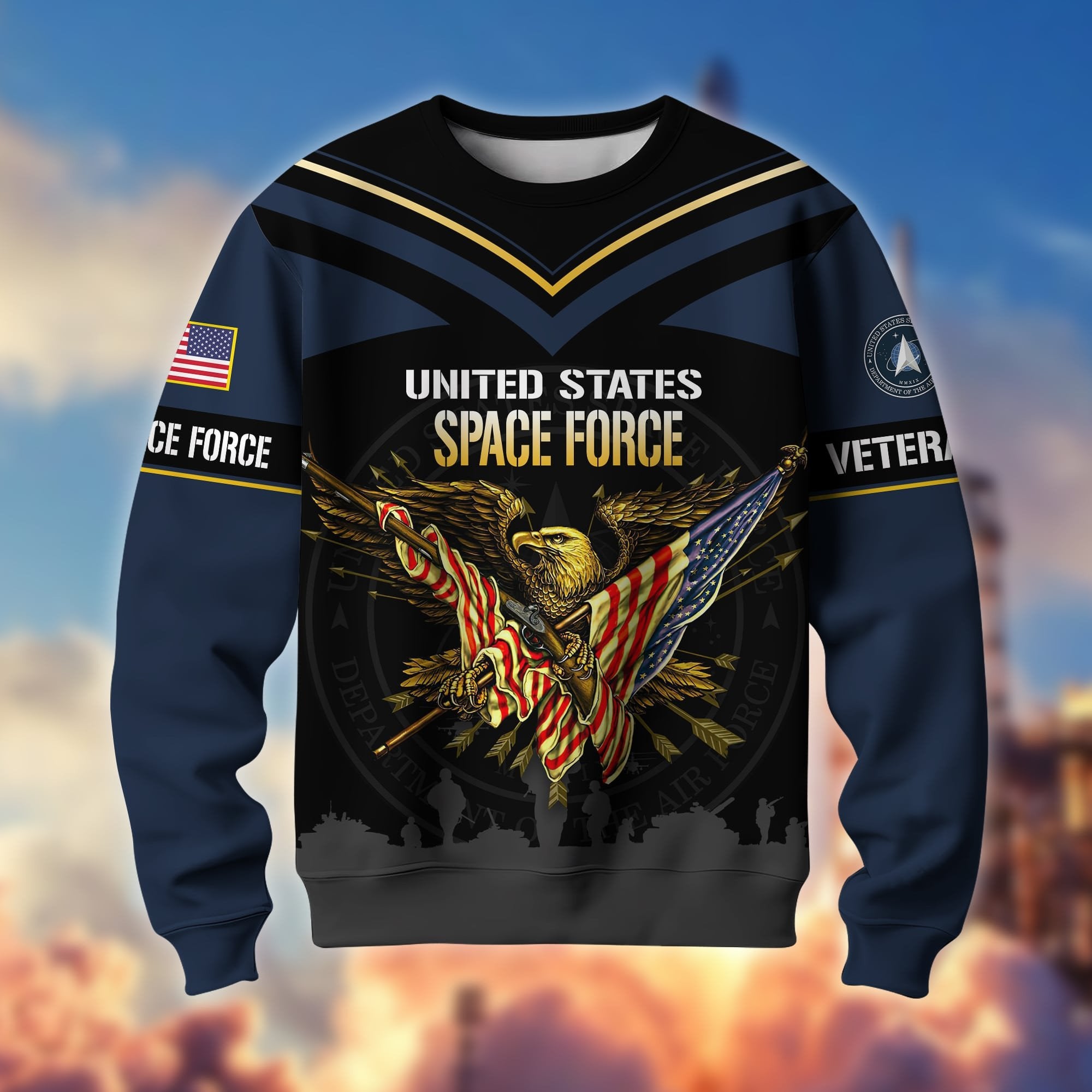 Premium Proudly Served US Veterans Sweatshirt APVC190201