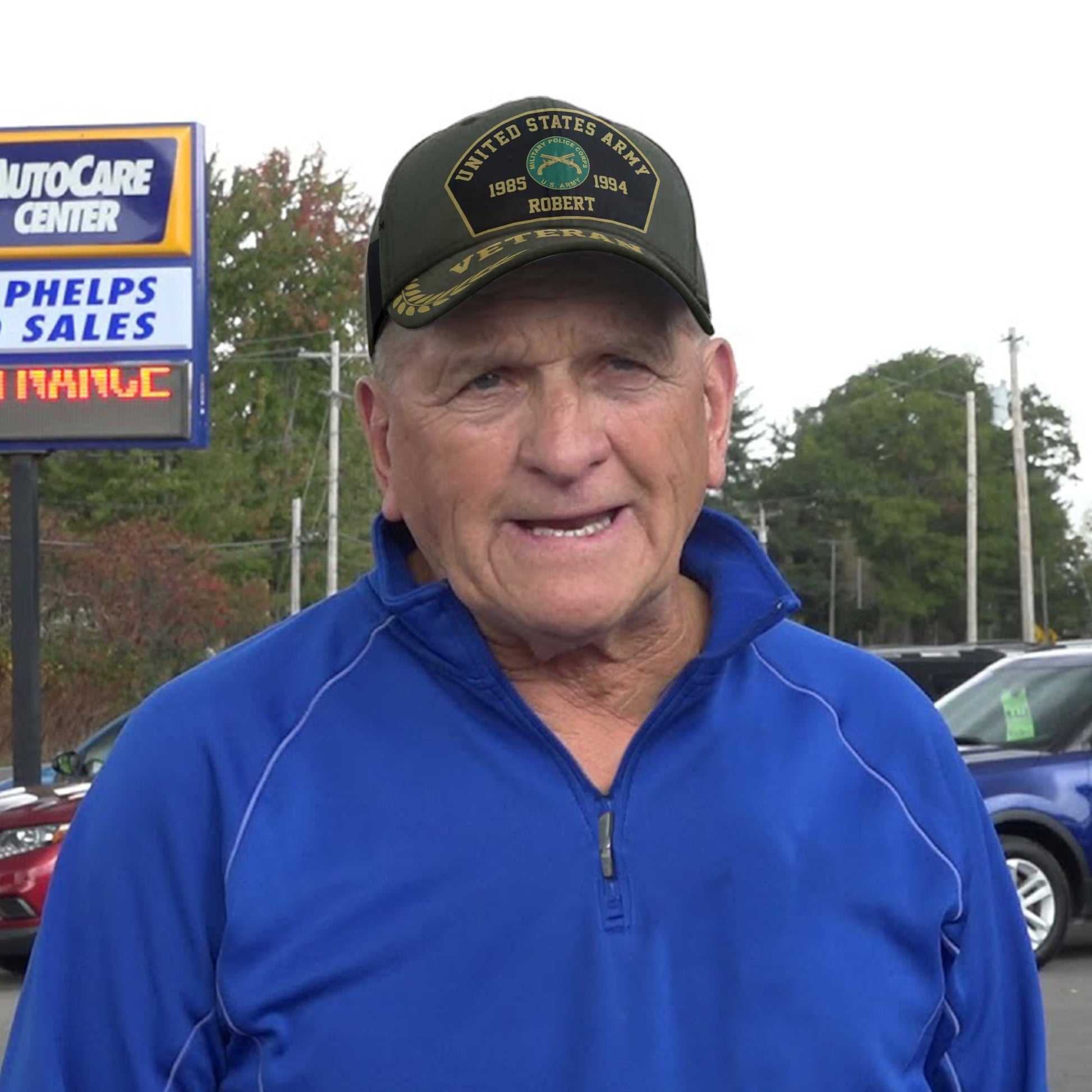 Premium Custom Unit, Name, Years of Service US Veterans Cap APVC250101
