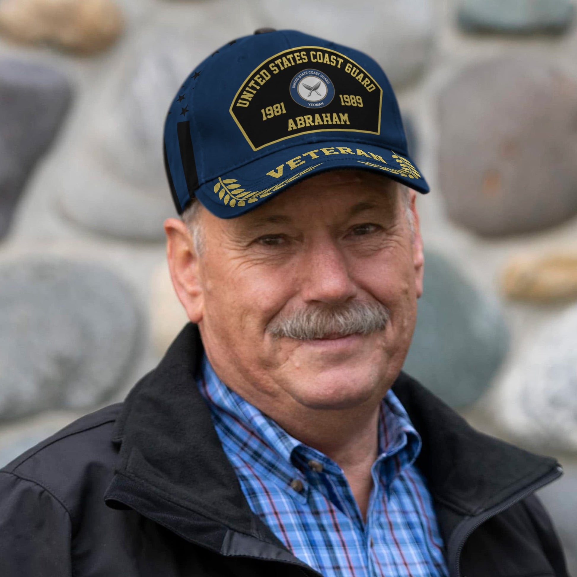Premium Custom Unit, Name, Years of Service US Veterans Cap APVC250101