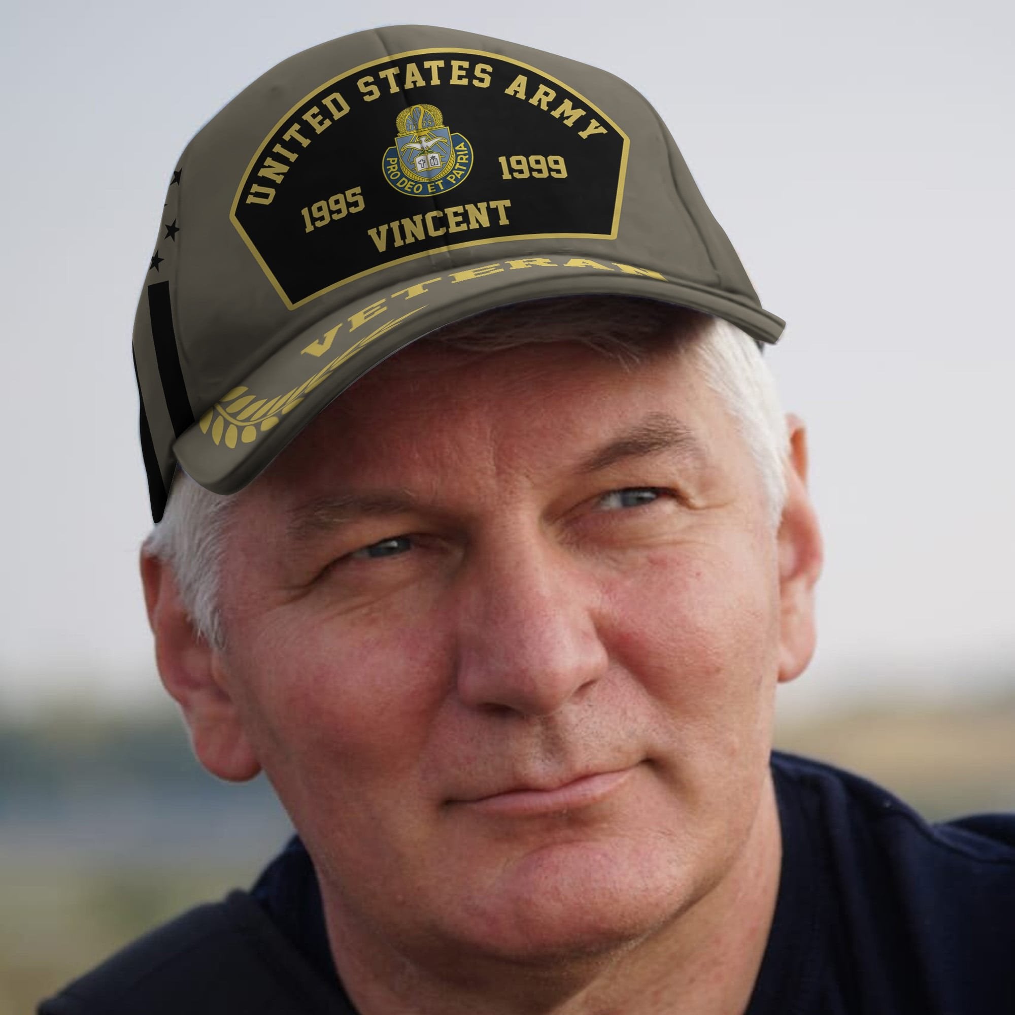 Premium Custom Unit, Name, Years of Service US Veterans Cap APVC250101