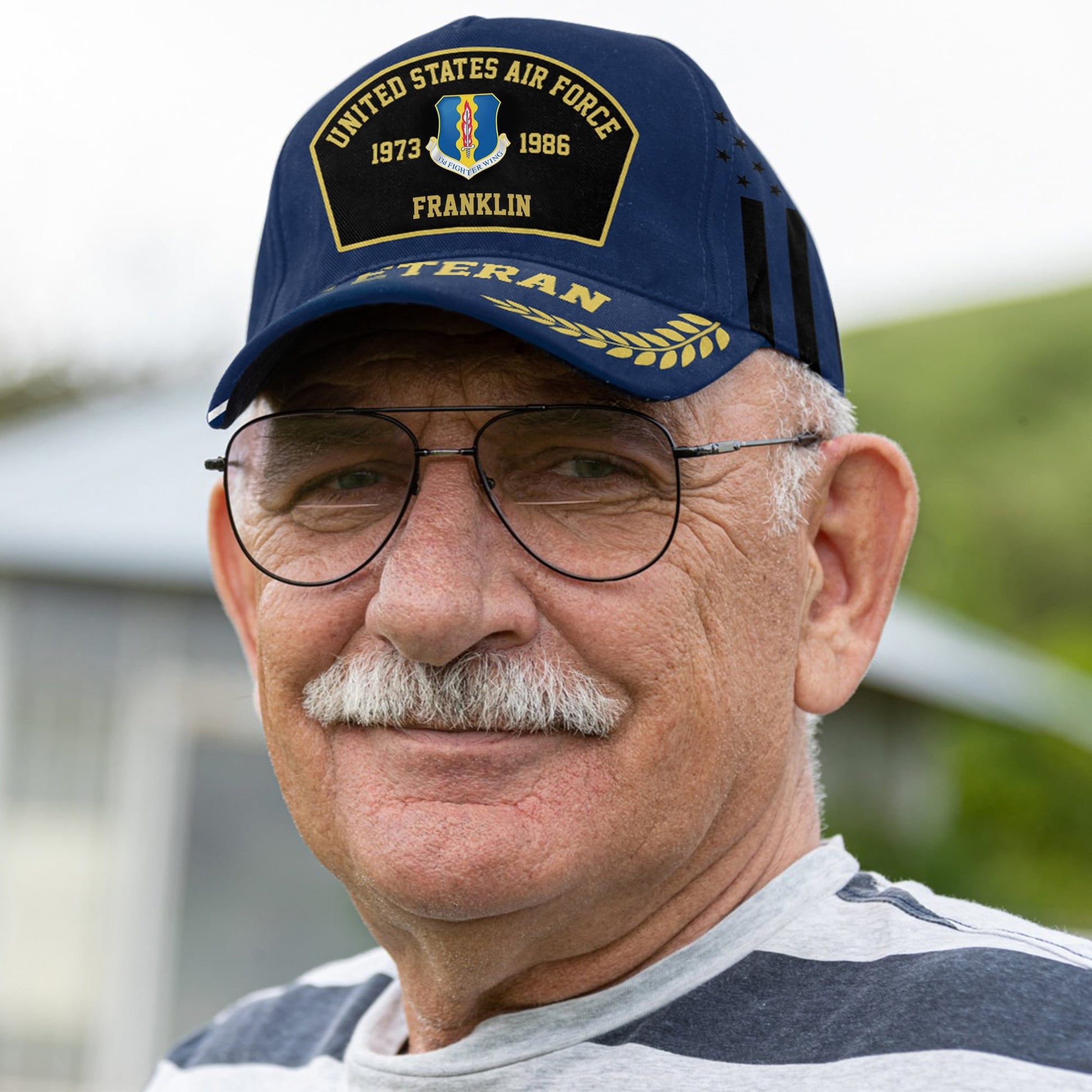 Premium Custom Unit, Name, Years of Service US Veterans Cap APVC250101