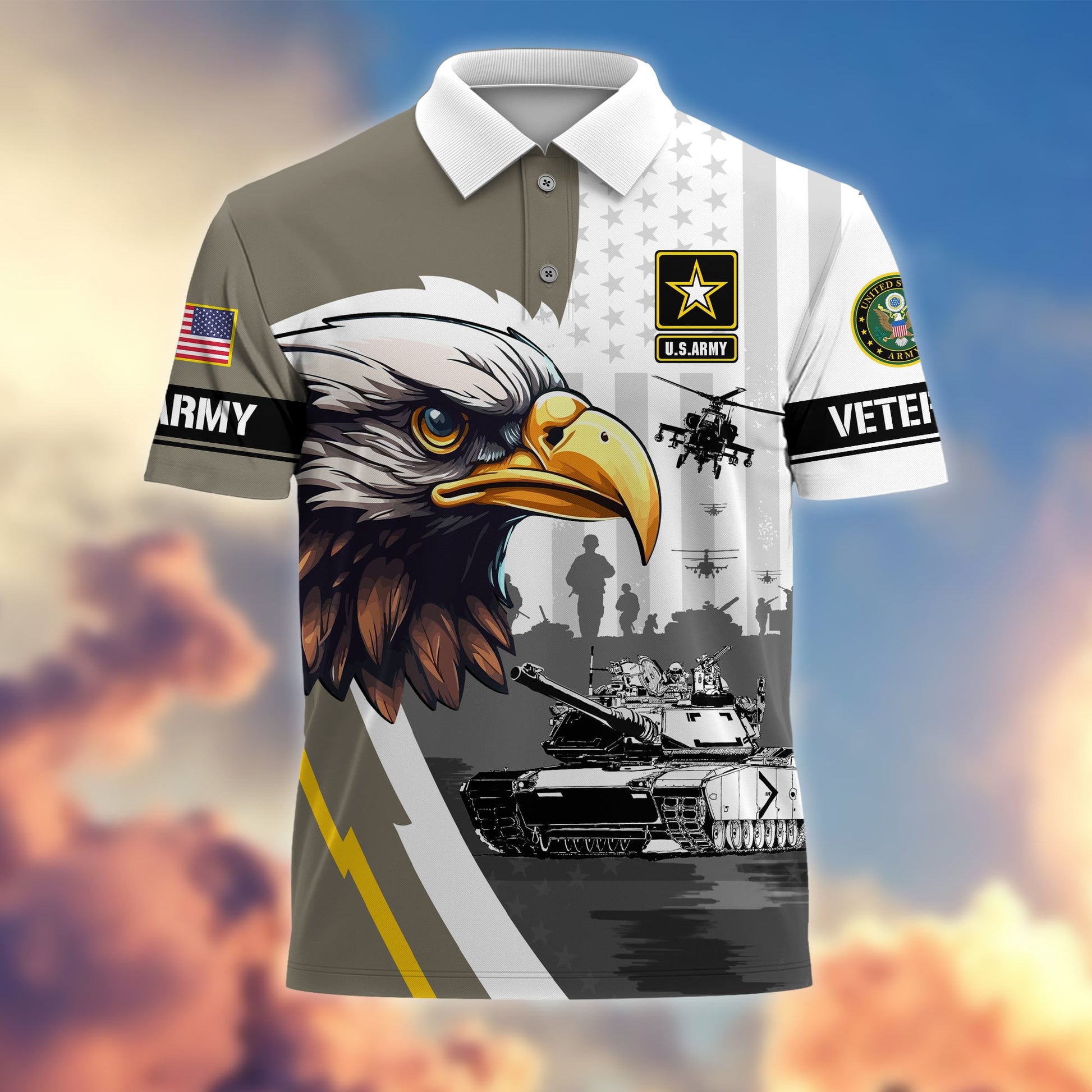 Premium Honoring All Who Served US Veterans Polo Shirt APVC220202