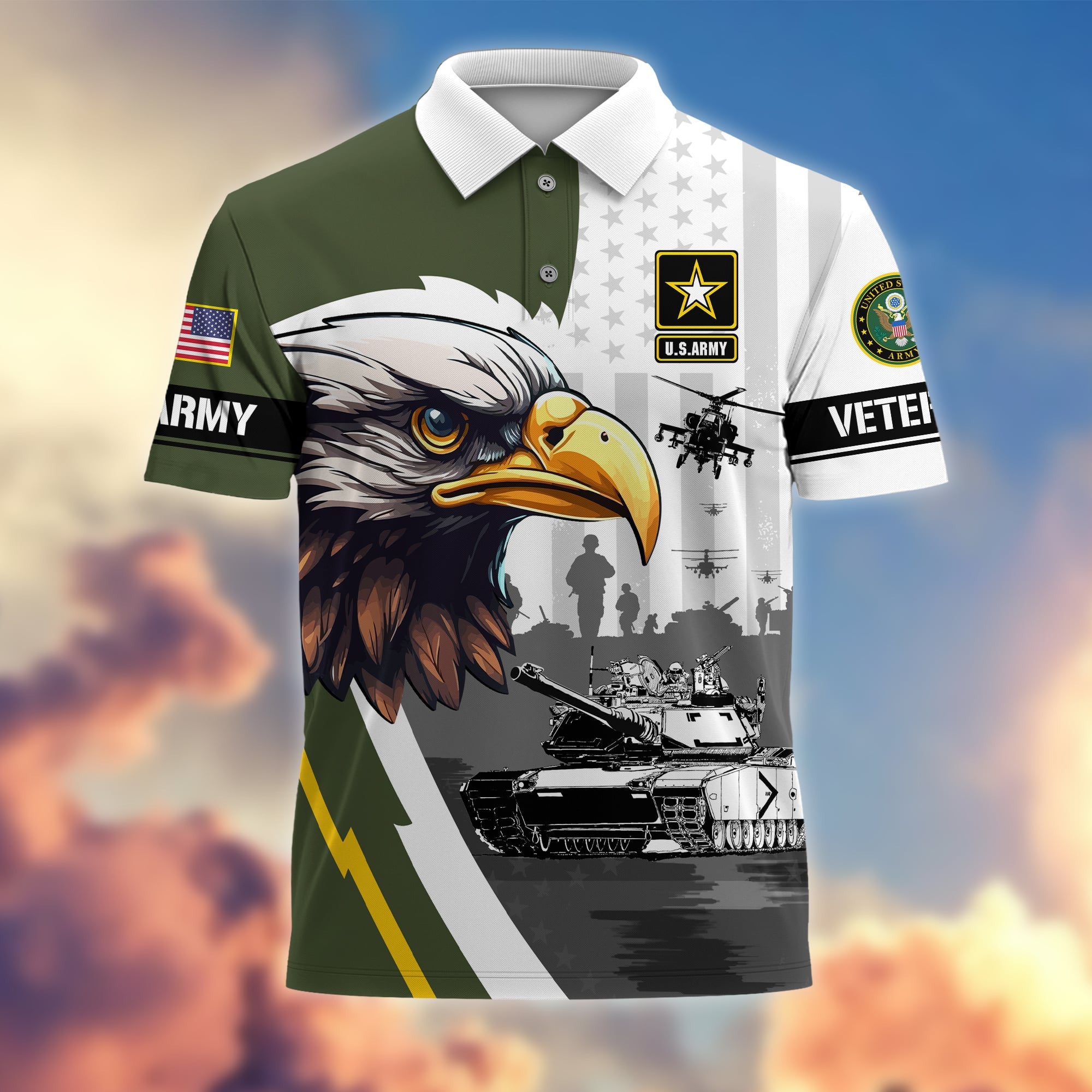 Premium Honoring All Who Served US Veterans Polo Shirt APVC220202