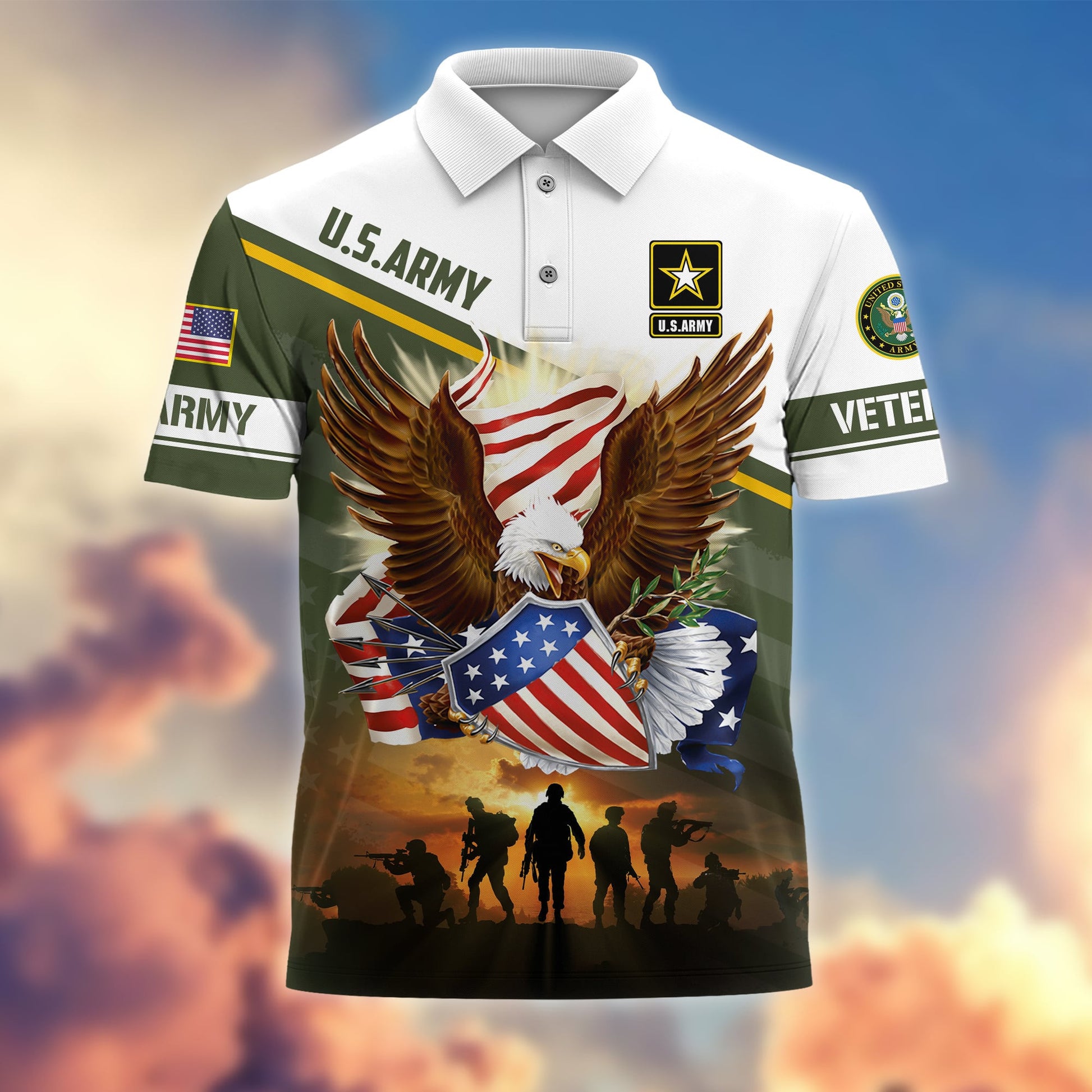 Premium Proudly Served US Veterans Polo Shirt APVC260202