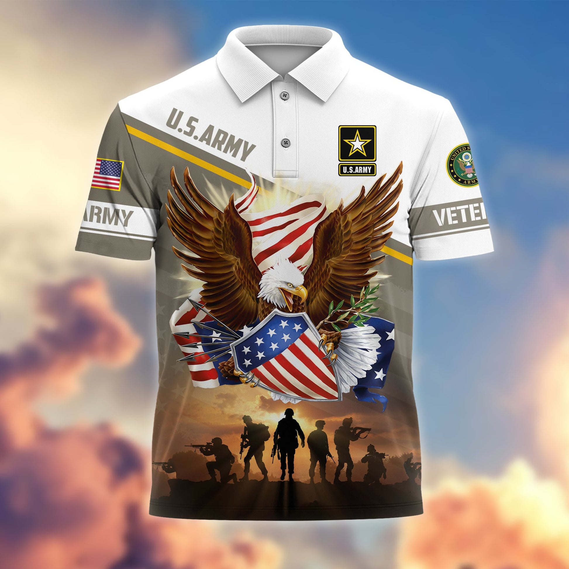 Premium Proudly Served US Veterans Polo Shirt APVC260202