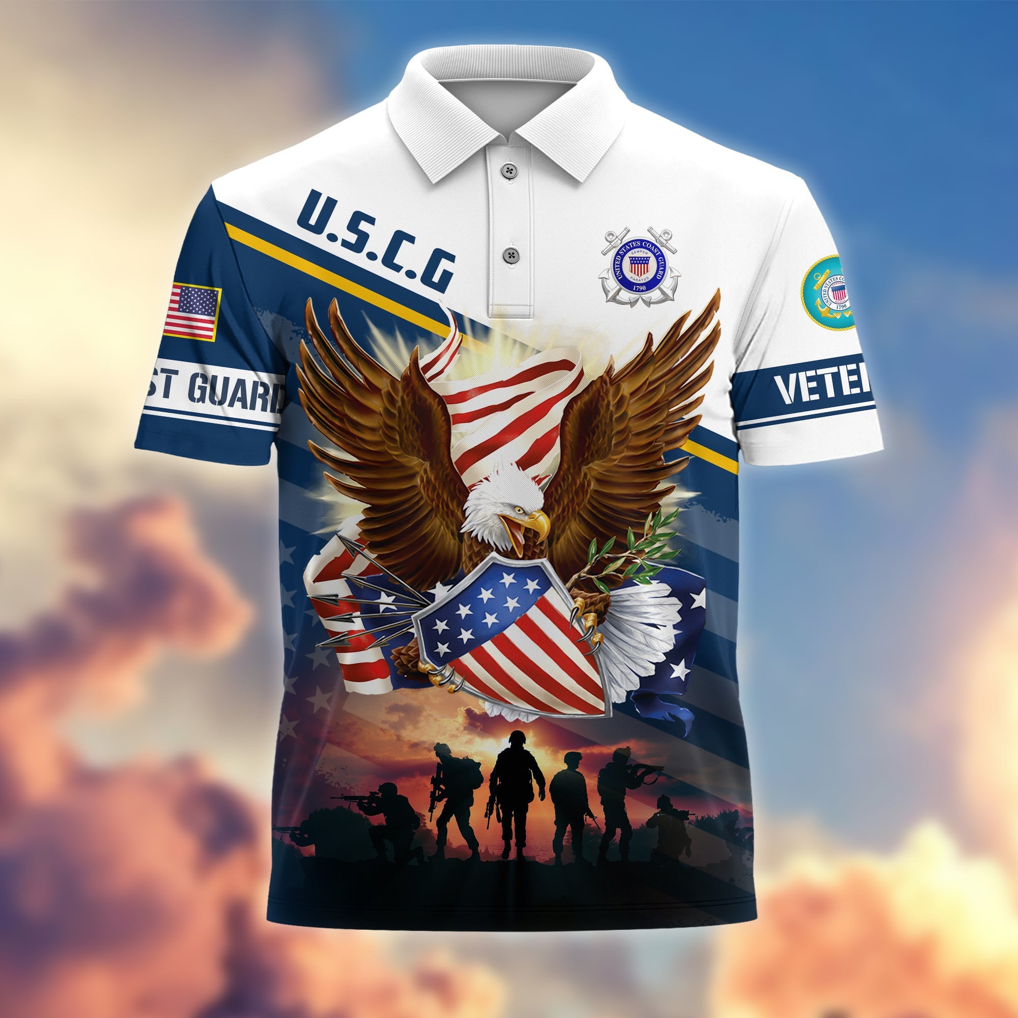 Premium Proudly Served US Veterans Polo Shirt APVC260202